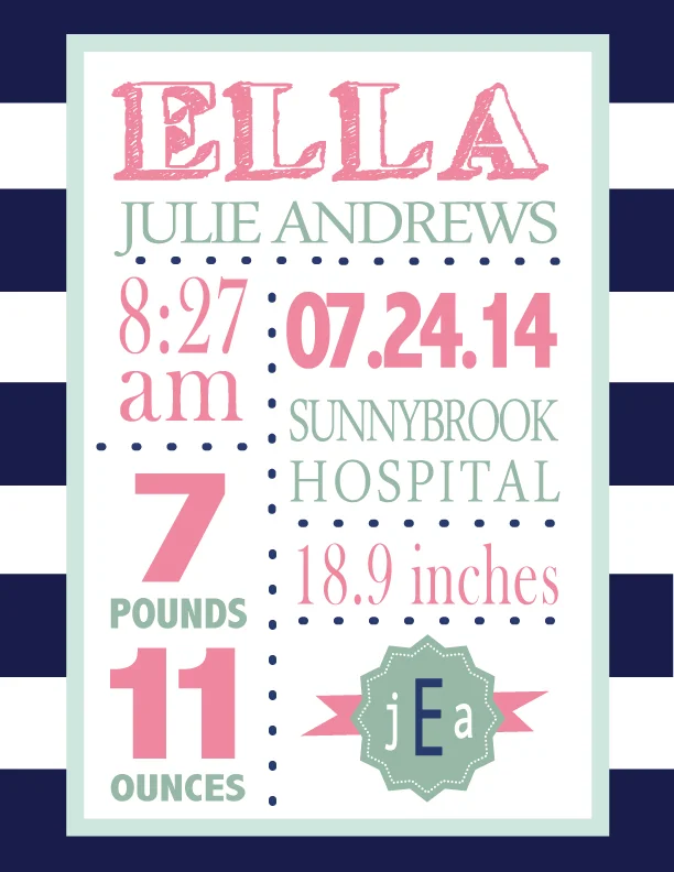 HazelBug Designs - Nautical PINK & BLUE