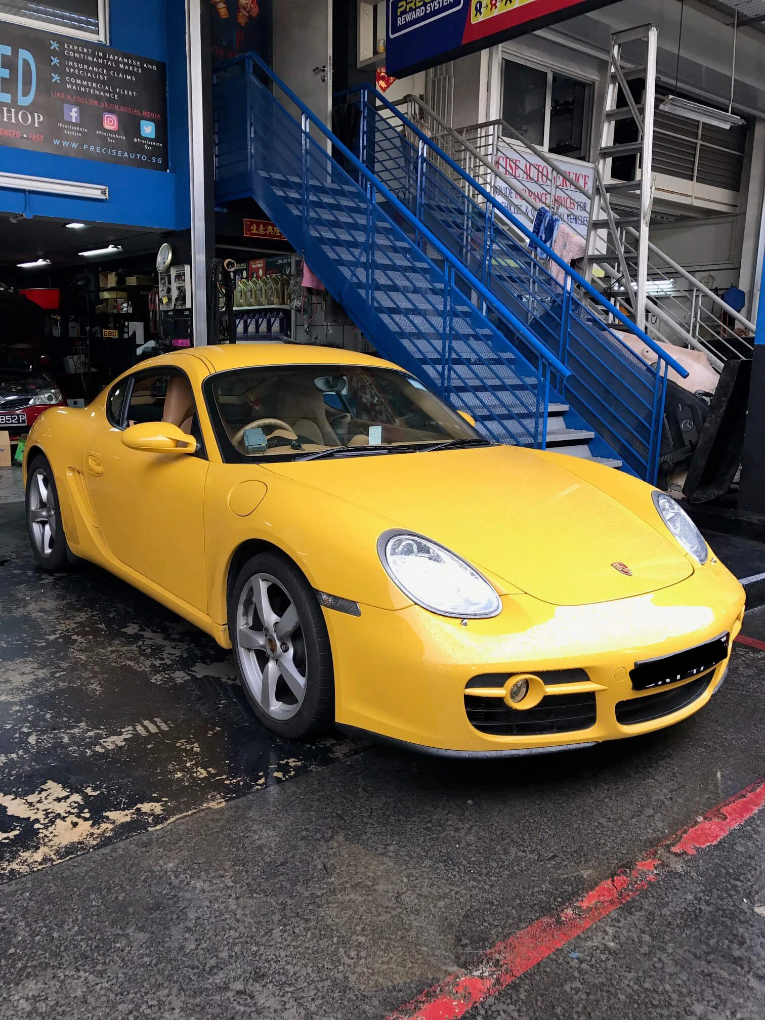 Porsche Cayman Bumper Respray, Hood Switch Replacement & Fuel Tank Seal Replacement