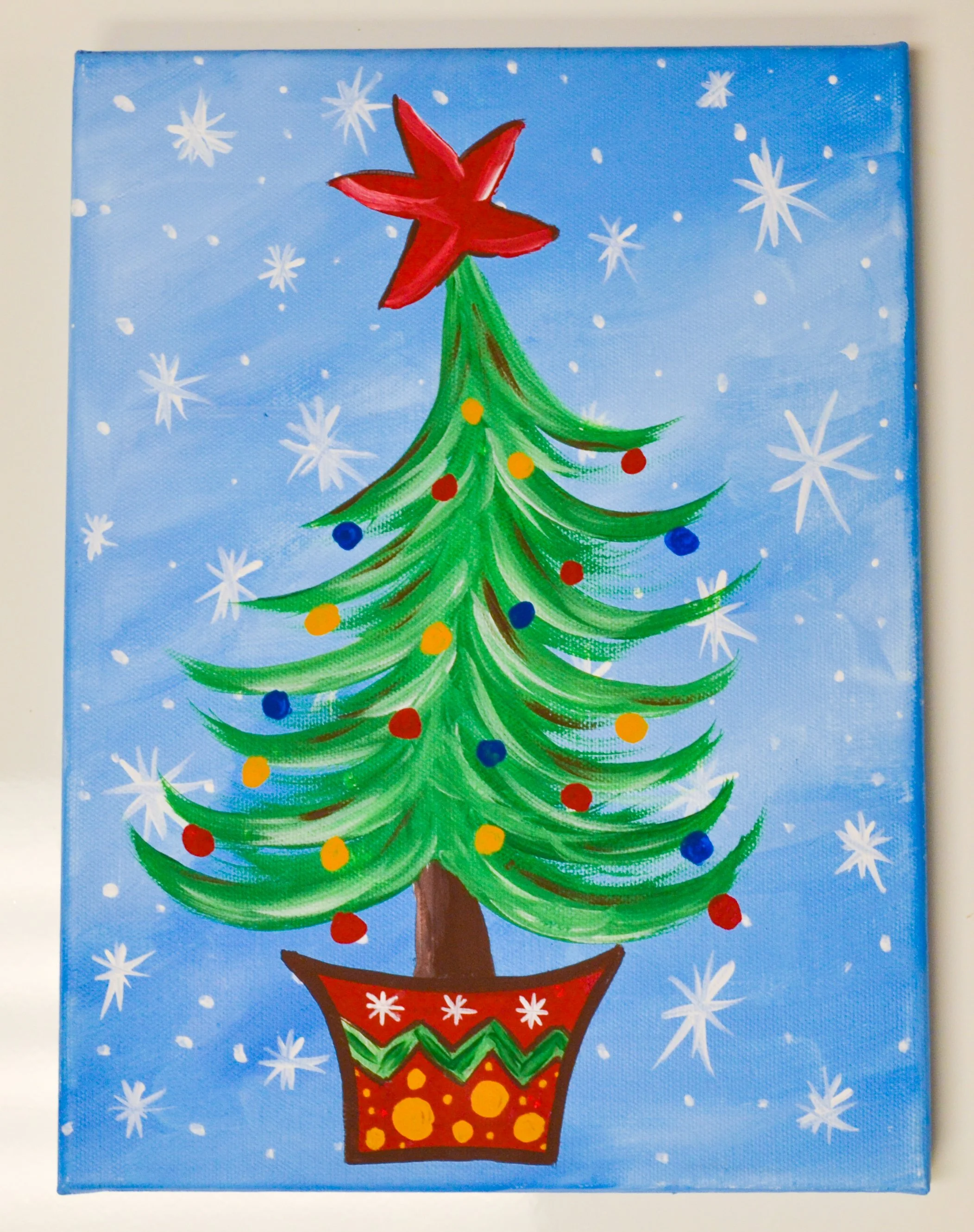 Pre K - K Monthly Art Class - Saturday, November 28th 10:00-11:00am (Decorated for Christmas Painting)