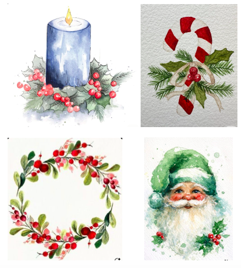 Watercolor Painting Class Ages 10-Adult (December)