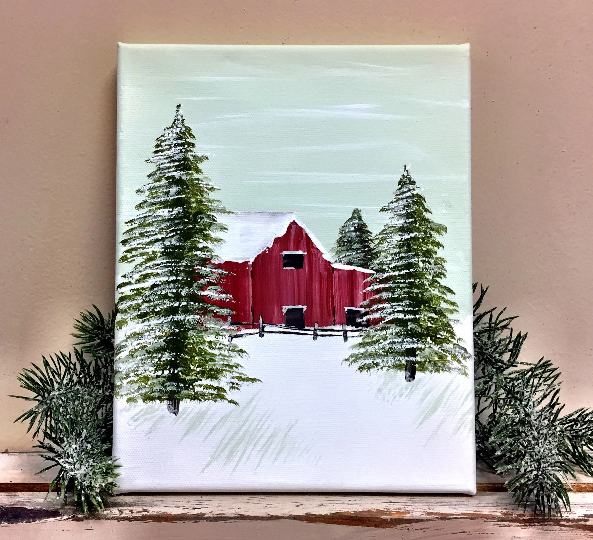 Rustic Winter Mini Painting - Thursday, December 28th 12:00 - 2:00pm