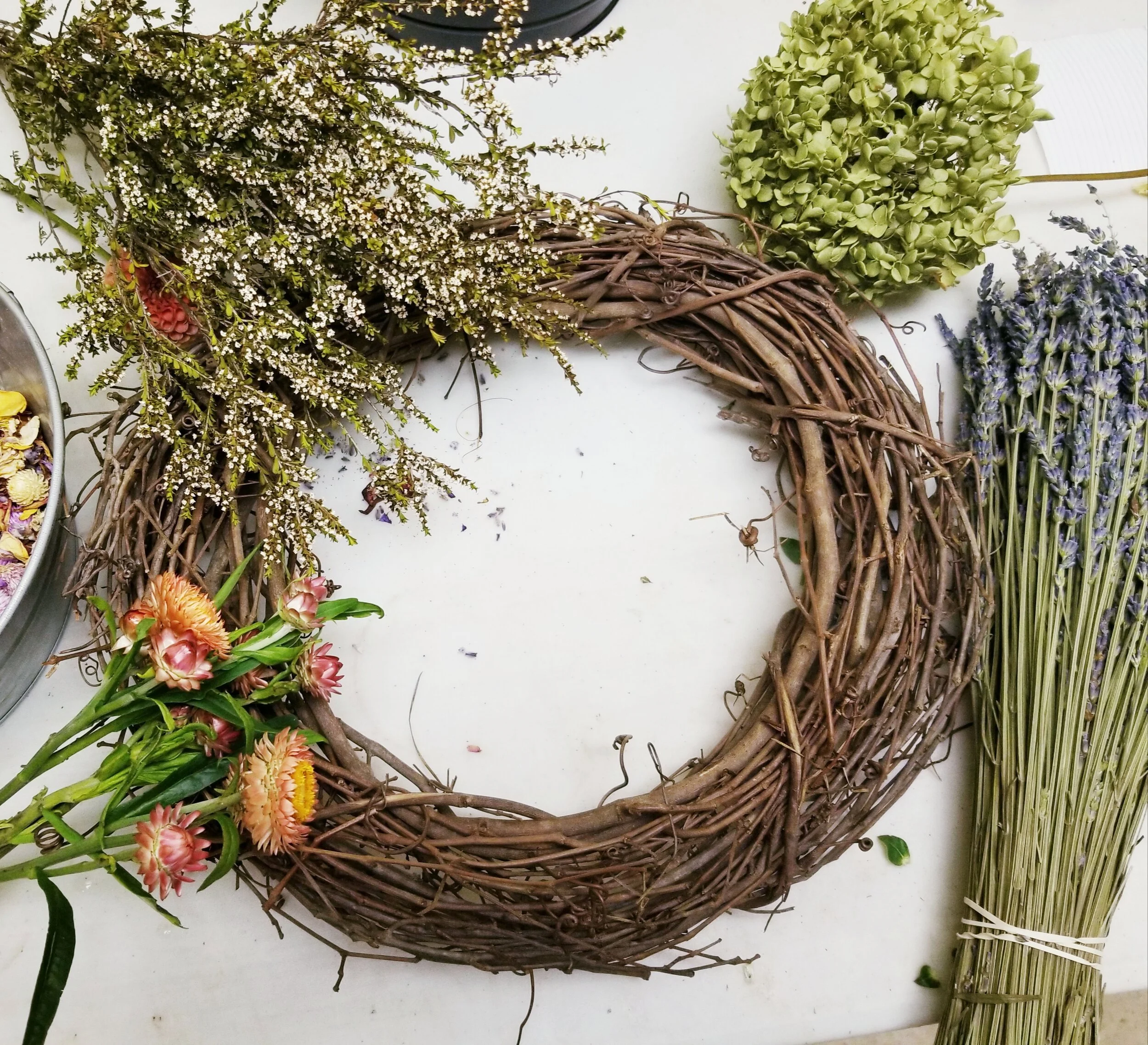 Spring Dried Floral Wreath - Saturday, March 14th Noon-2:00pm