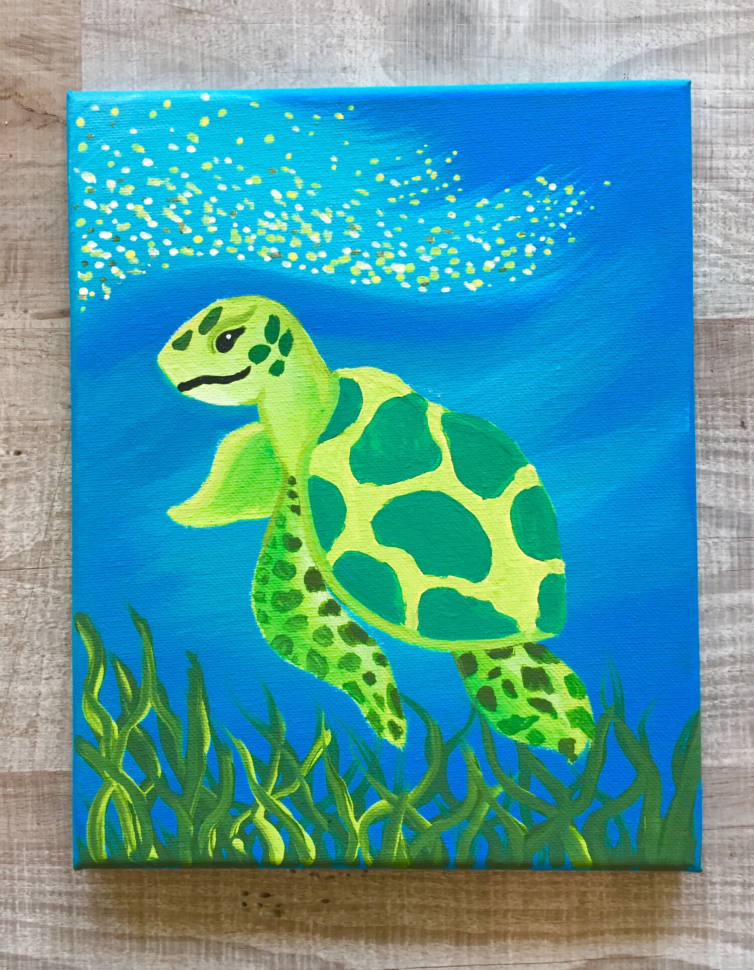 Sea Turtle - Painting Kit and Written Instructions — Petite Palette