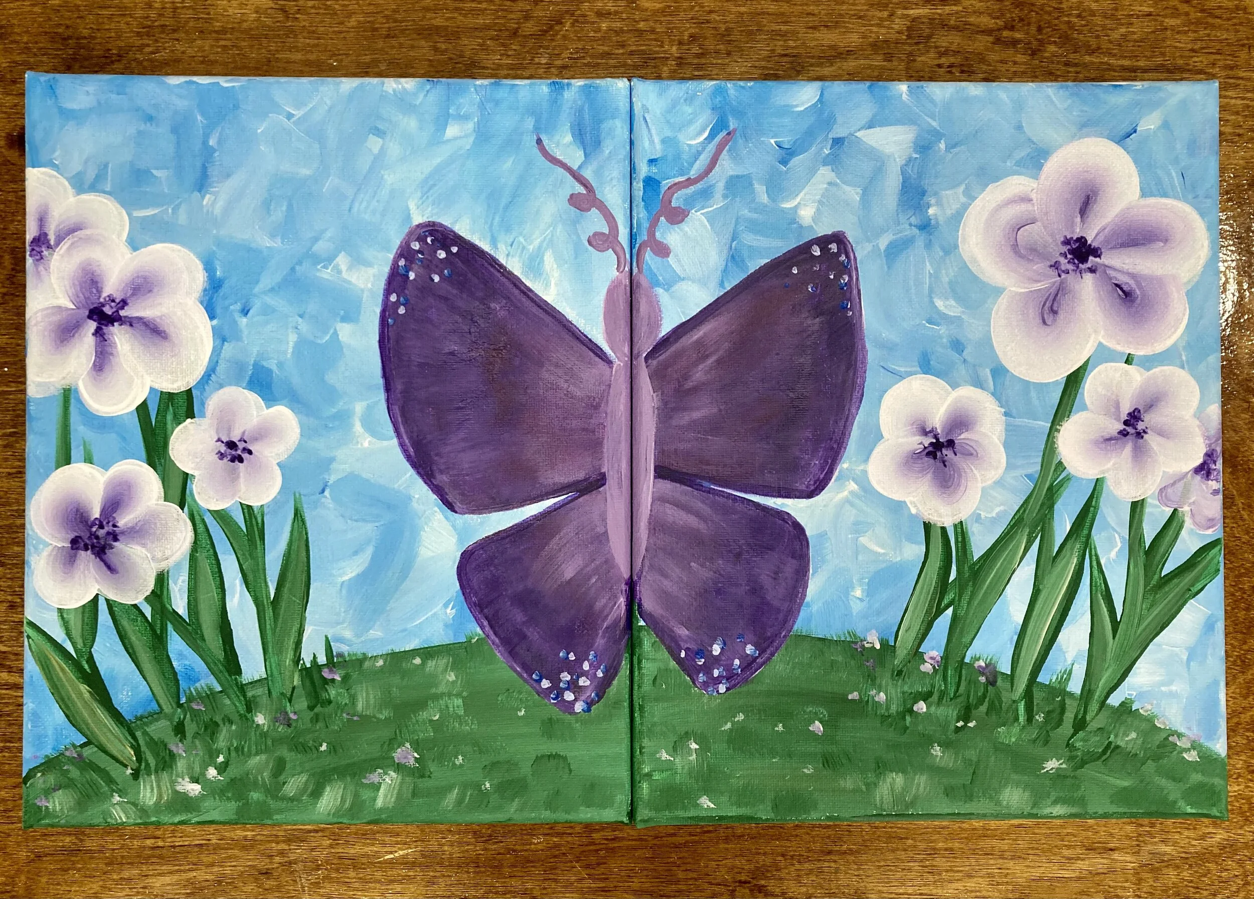 Mommy/Friend and Me:  Butterfly Storybook Page