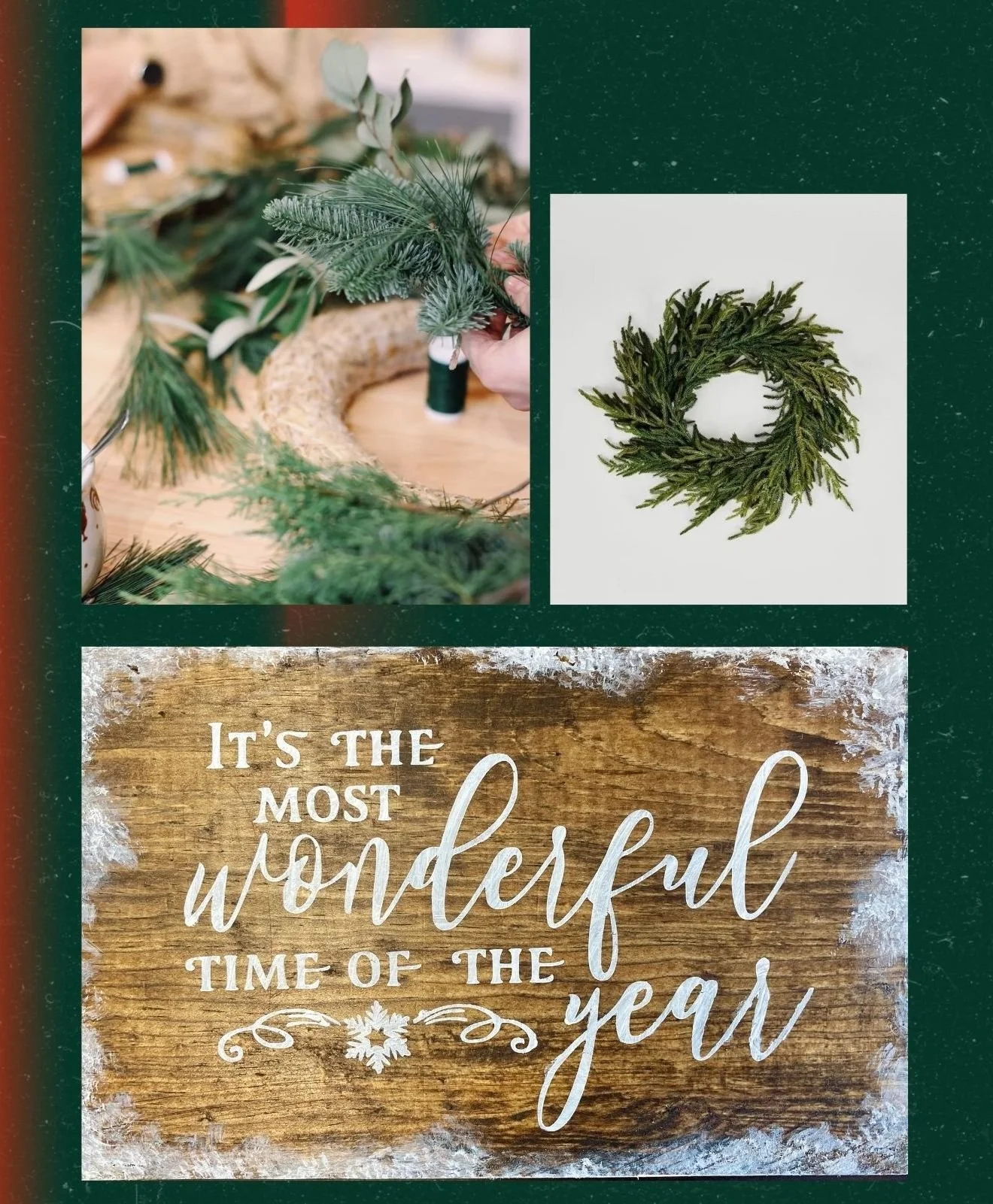 Christmas Wreath and Sign Class with Ivy Oaks