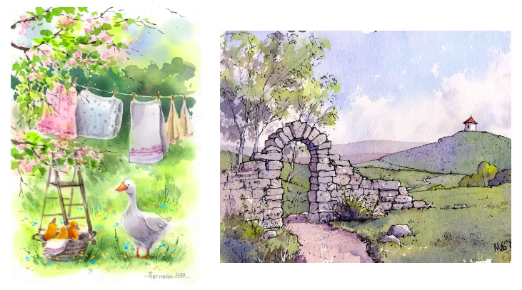 Watercolor Painting Class Ages 10-Adult (April)