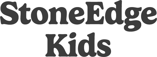 StoneEdge Kids logo in black text with a playful font