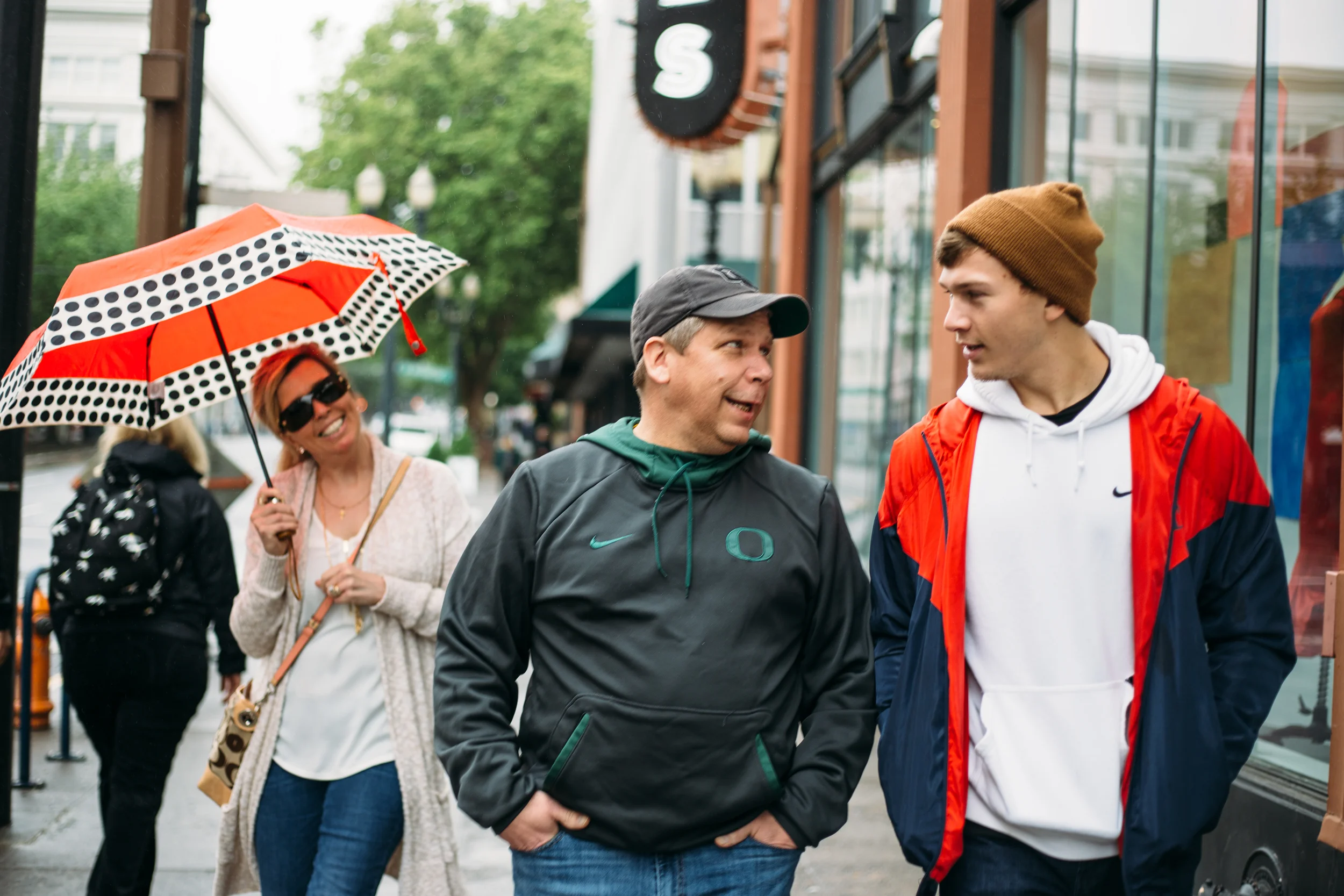These guys were troopers. I walked them all over the city, through the rain and in and out of all the local shops. All together good sports :)
