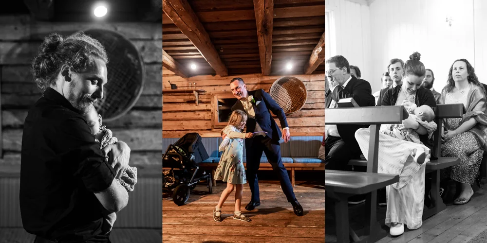 Adam och jag filmade och fotograferade ett bröllop tillsammans i somras, där bruden var en nära familjevän till mig. Lilla Livia var bröllopsgäst i mosters famn tills tårtan var uppskuren, och hennes trötta men lyckliga mamma lade bort kameran. Adam passade på att ta en far- och dotterdans.