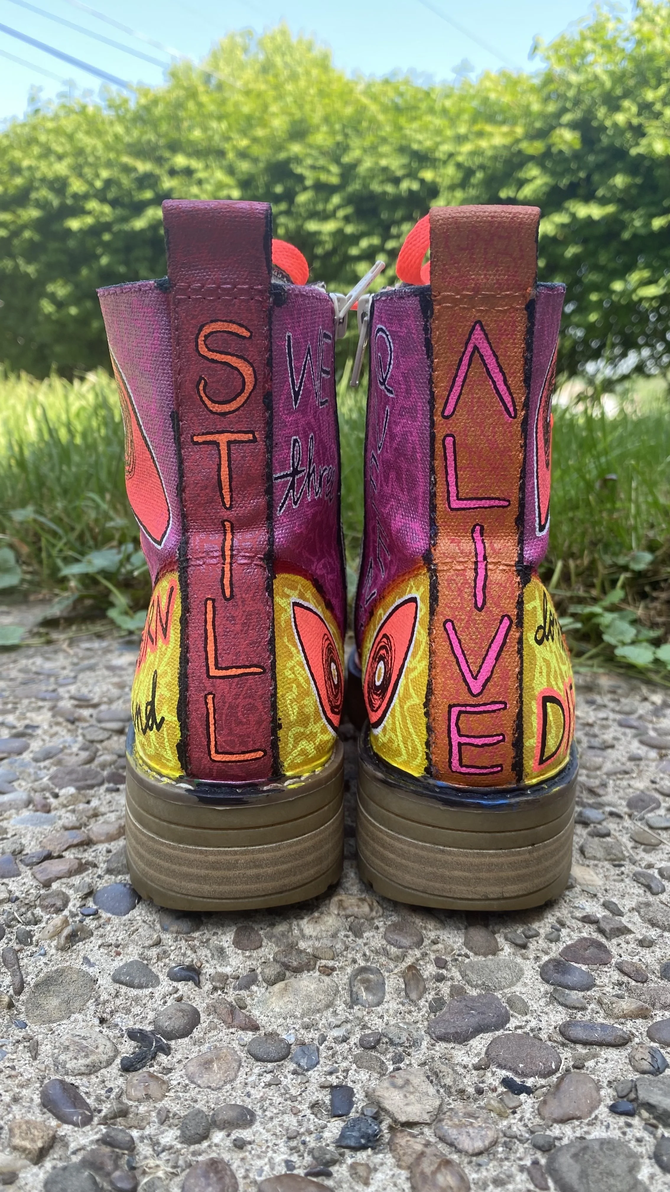 phoenix boots (backs), 2025 // acrylic