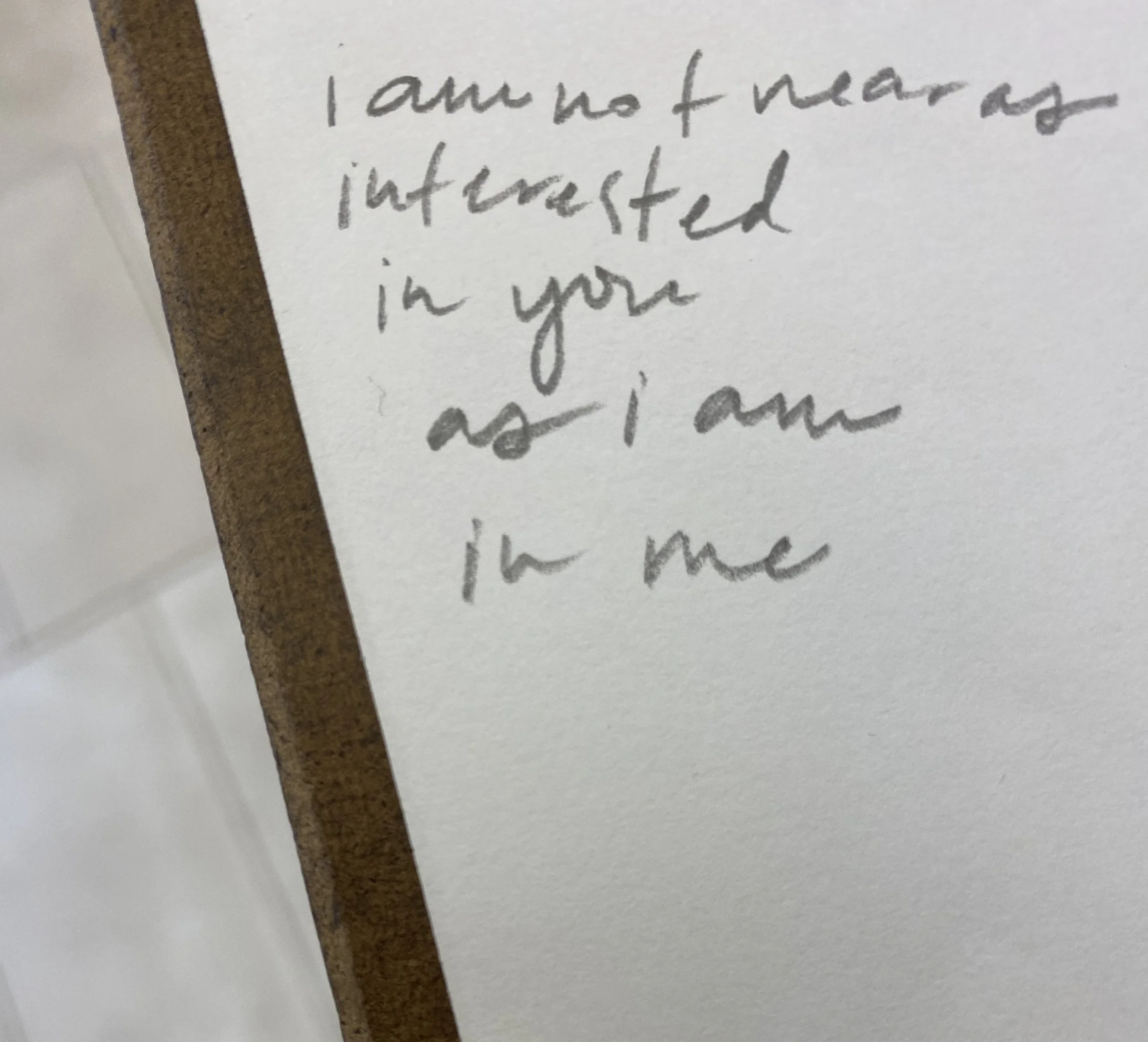 journal notes, 2023. pencil on paper.