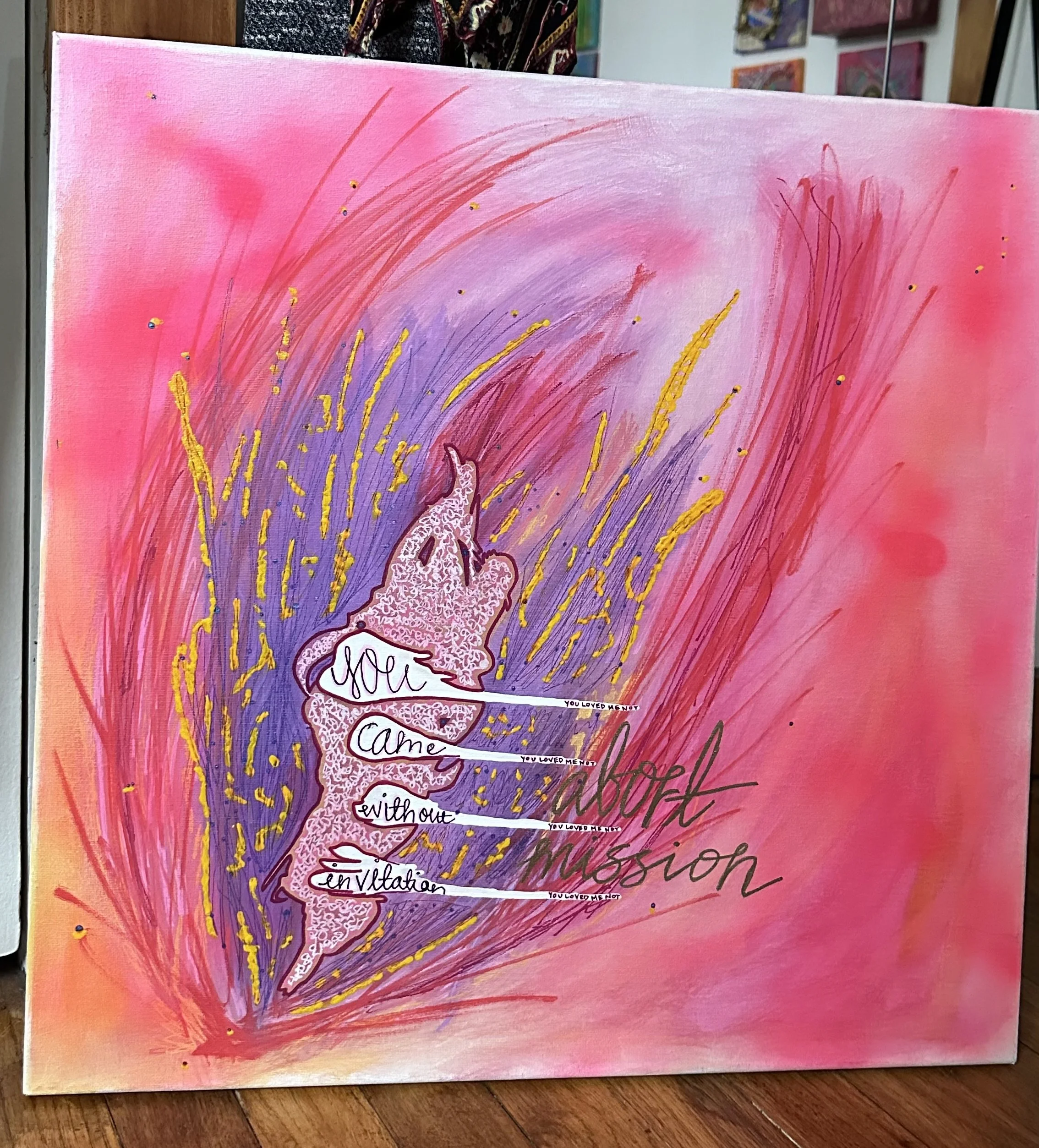 uninvited, 2022. acrylic on canvas. AVAILABLE