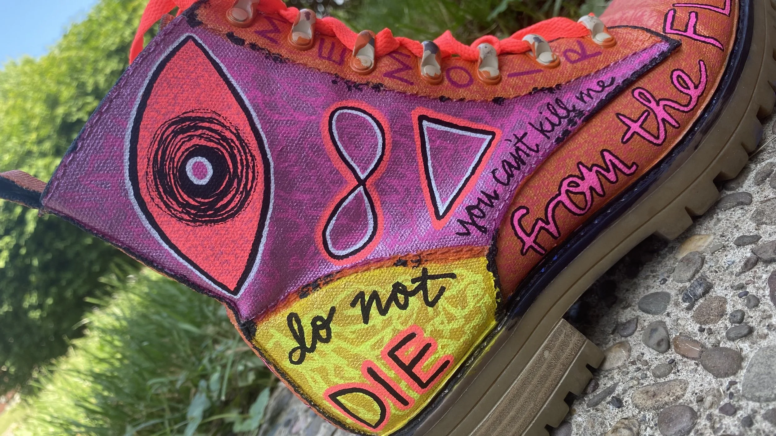 phoenix boots (right closeup), 2025 // acrylic