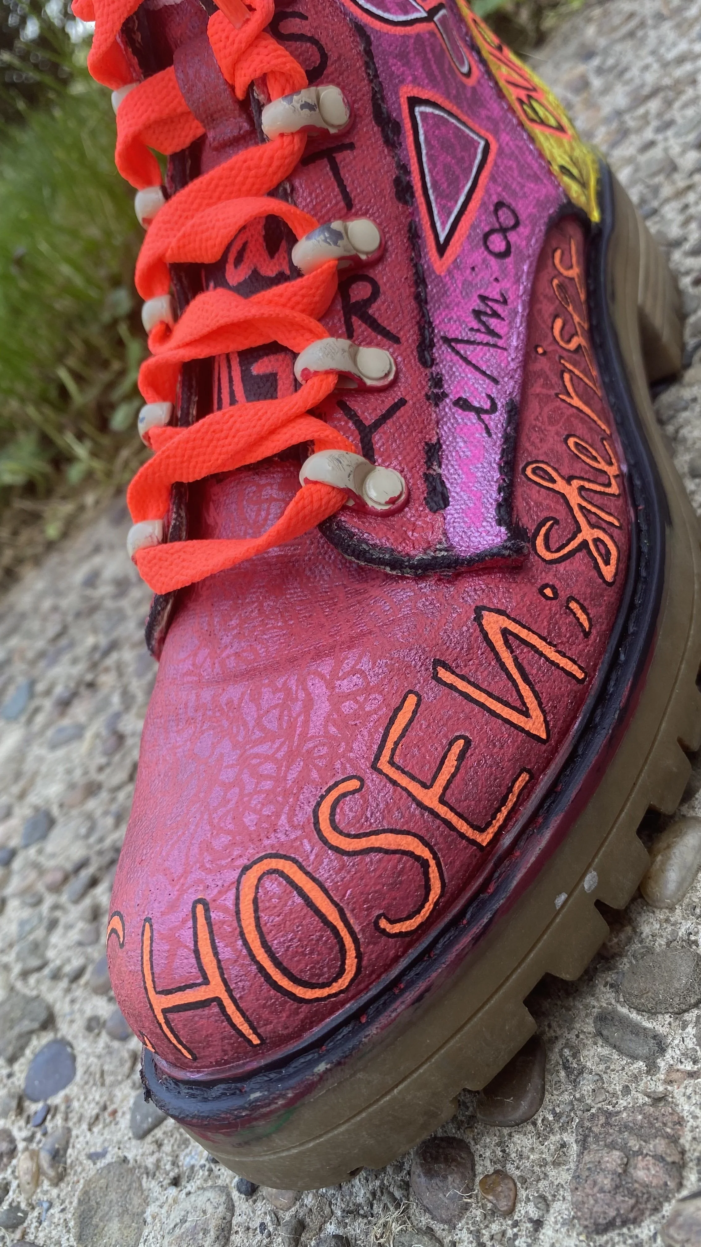 phoenix boots (left closeup), 2025 // acrylic