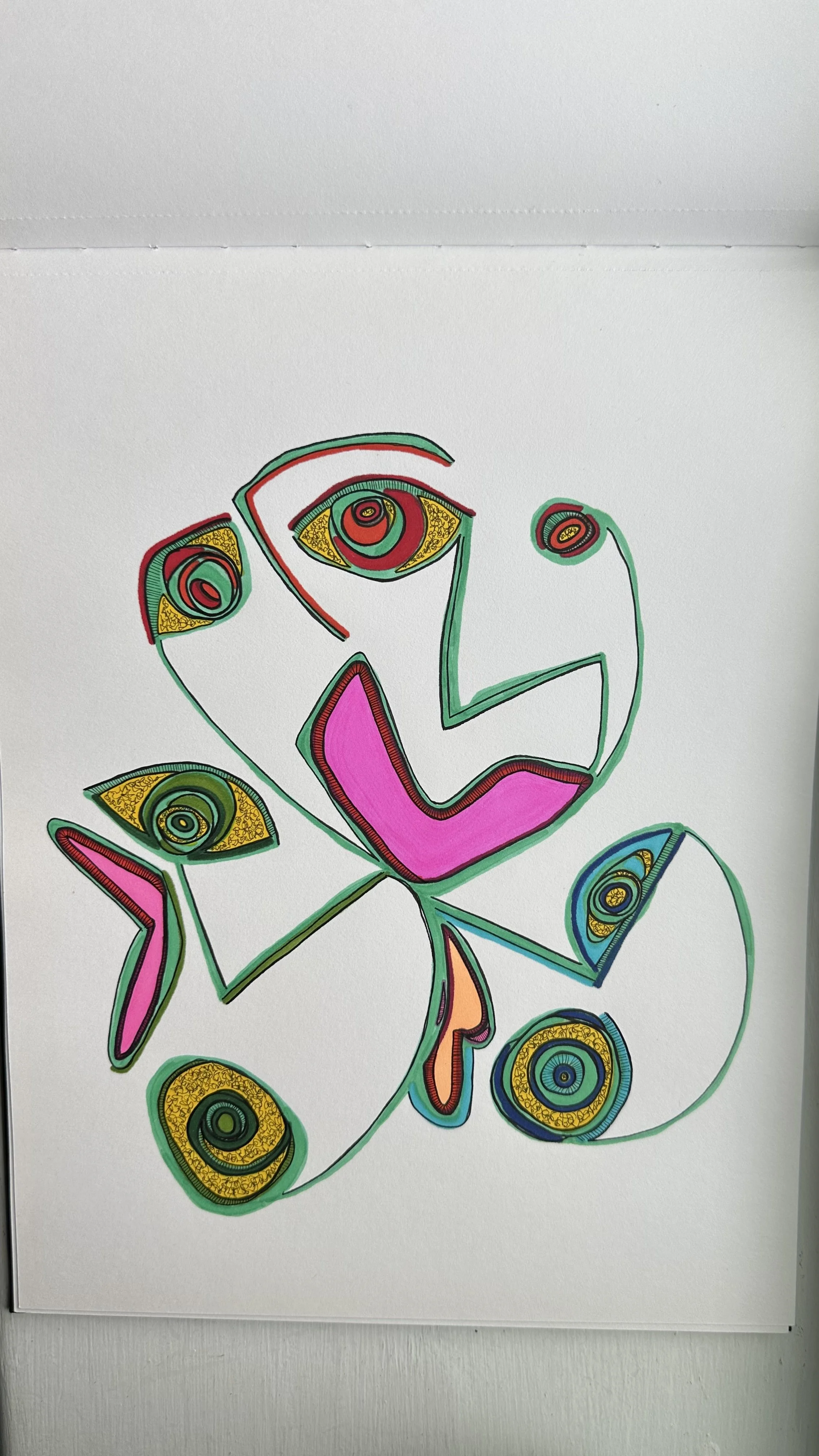 feelings wheel, 2025. pen & marker on paper. AVAILABLE