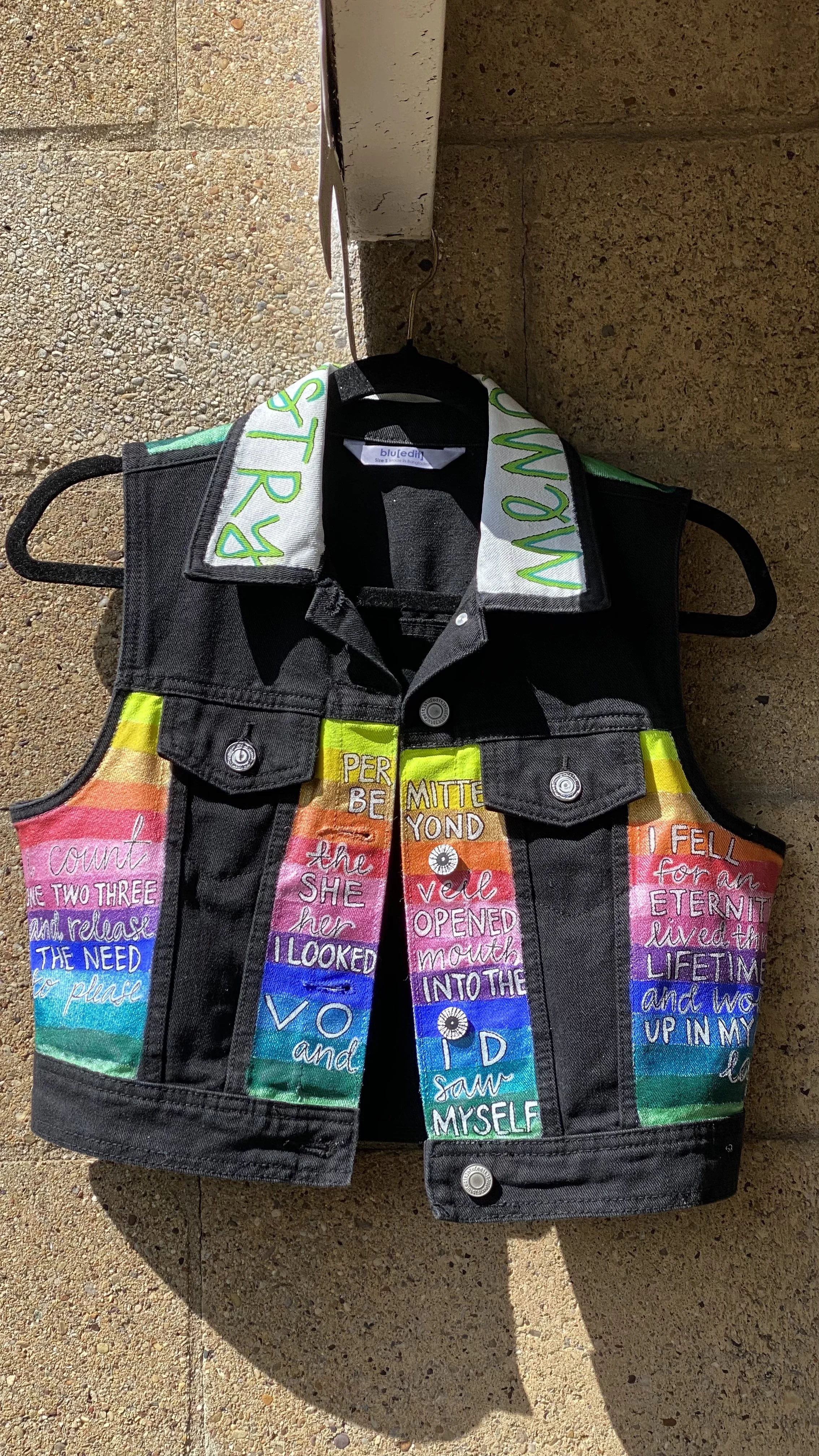 jean vest (front), 2025 // acrylic