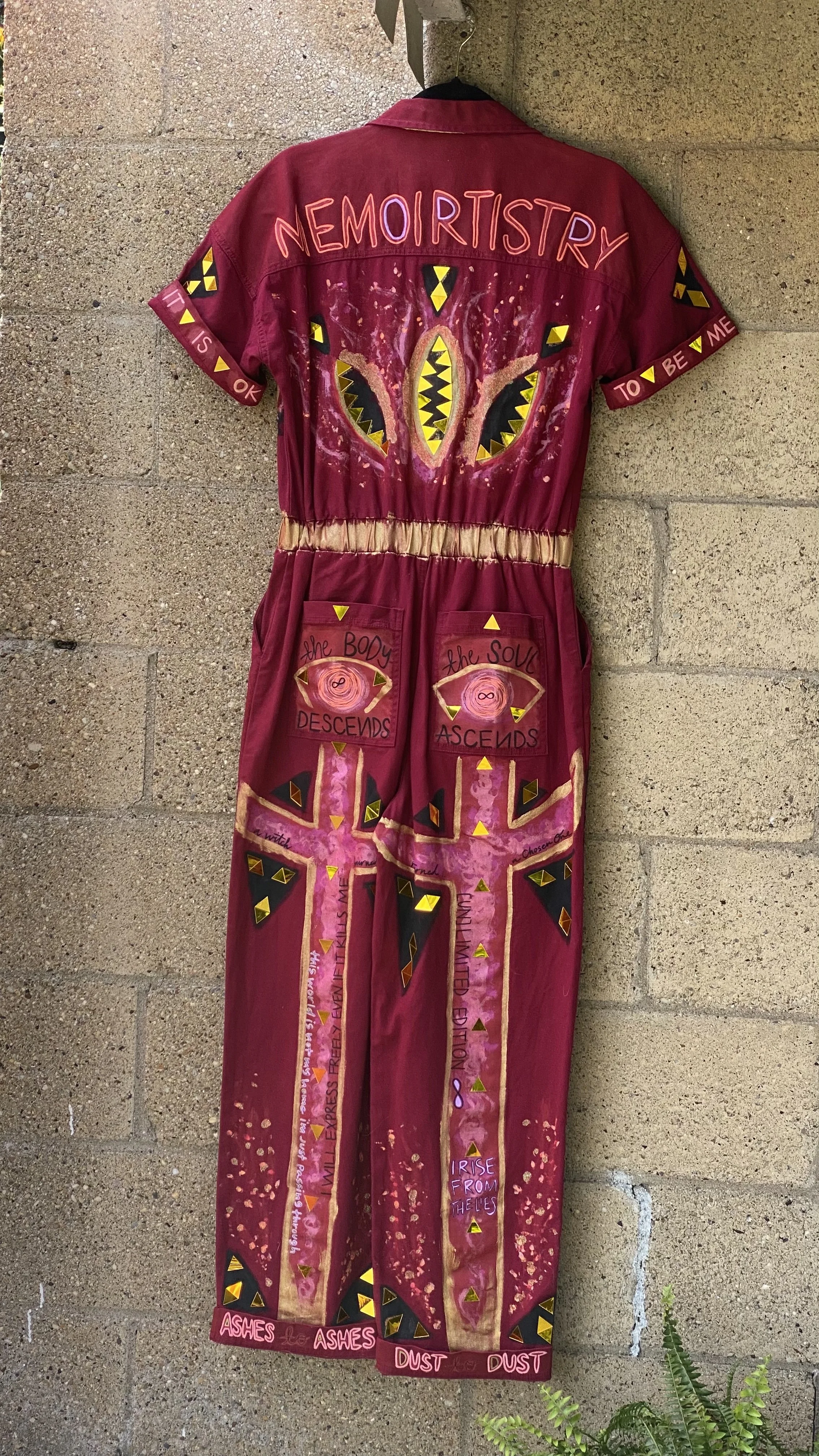 phoenix jumpsuit (back), 2025 // acrylic & mirrors