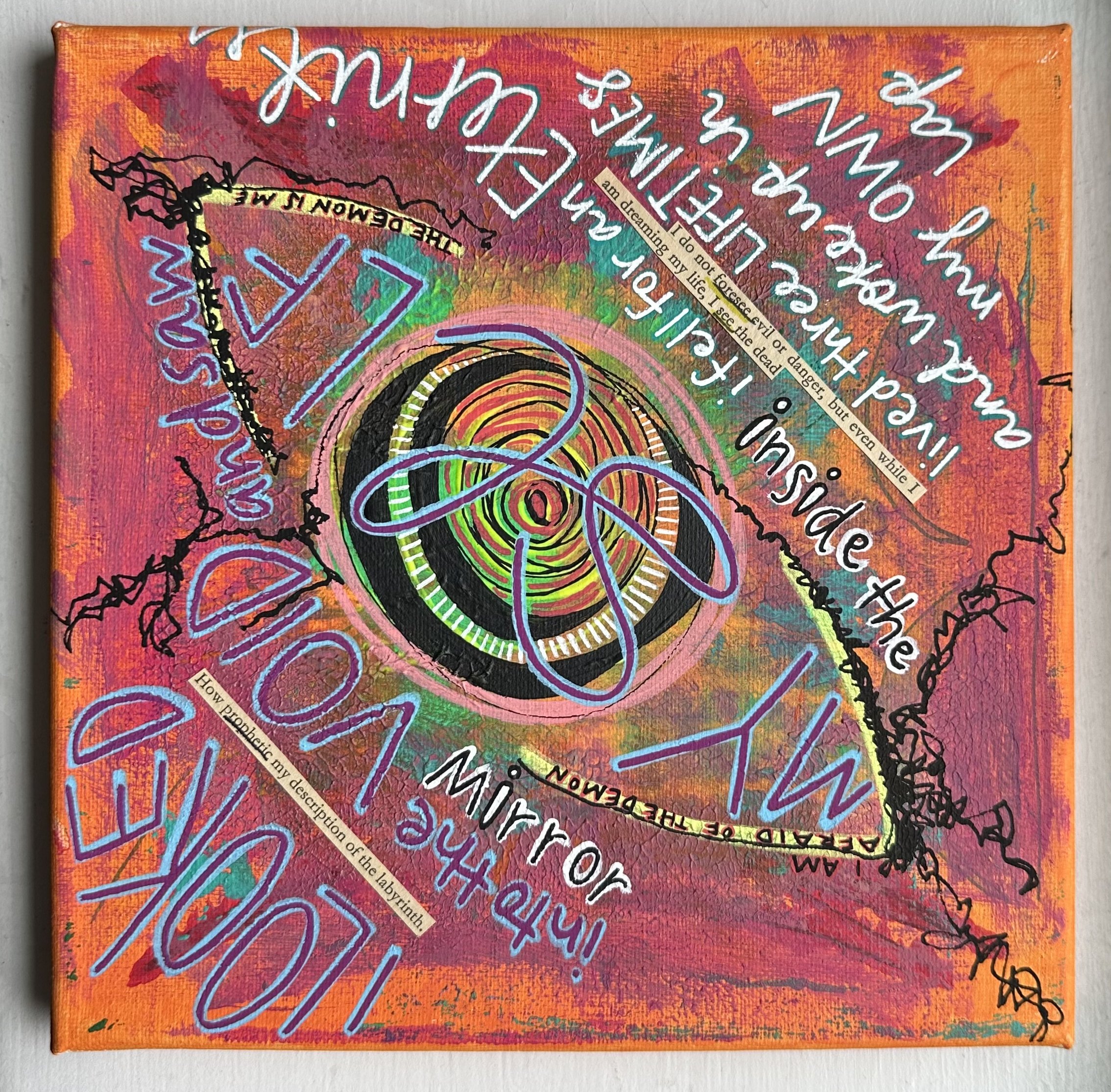 i looked, 2025. acrylic & paper on canvas. AVAILABLE