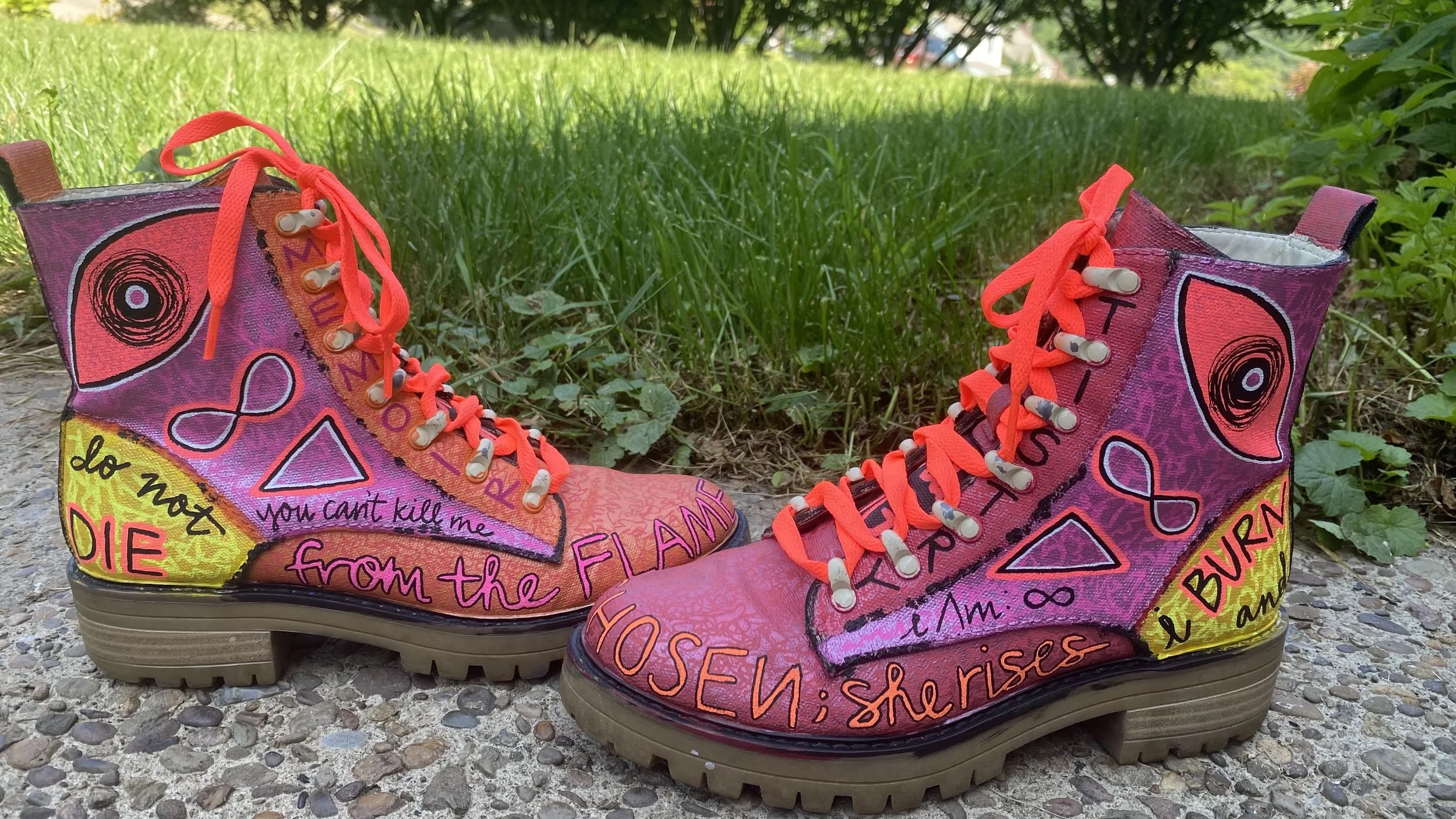phoenix boots (outside view), 2025 // acrylic