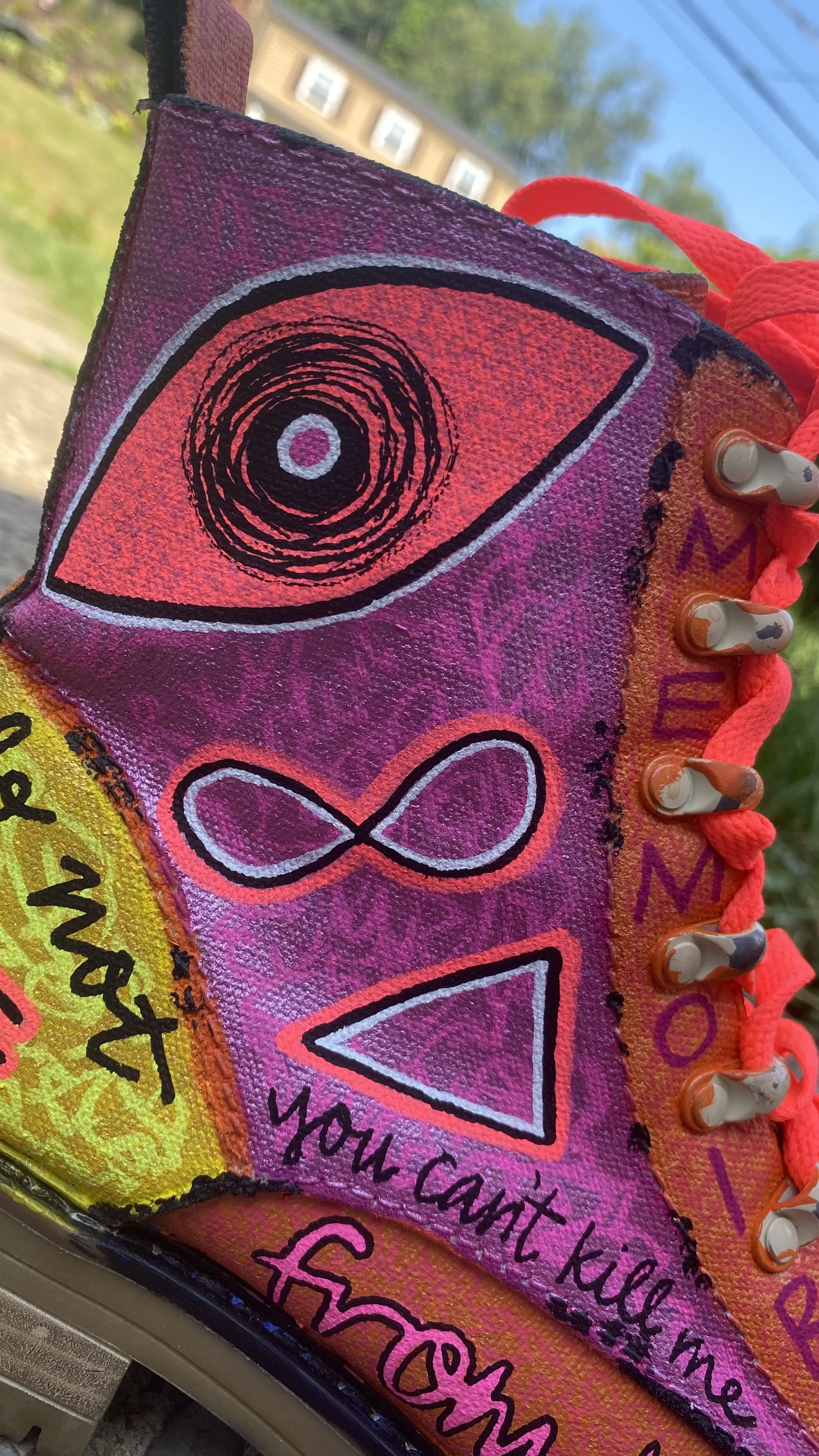 phoenix boots (symbol closeup), 2025 // acrylic