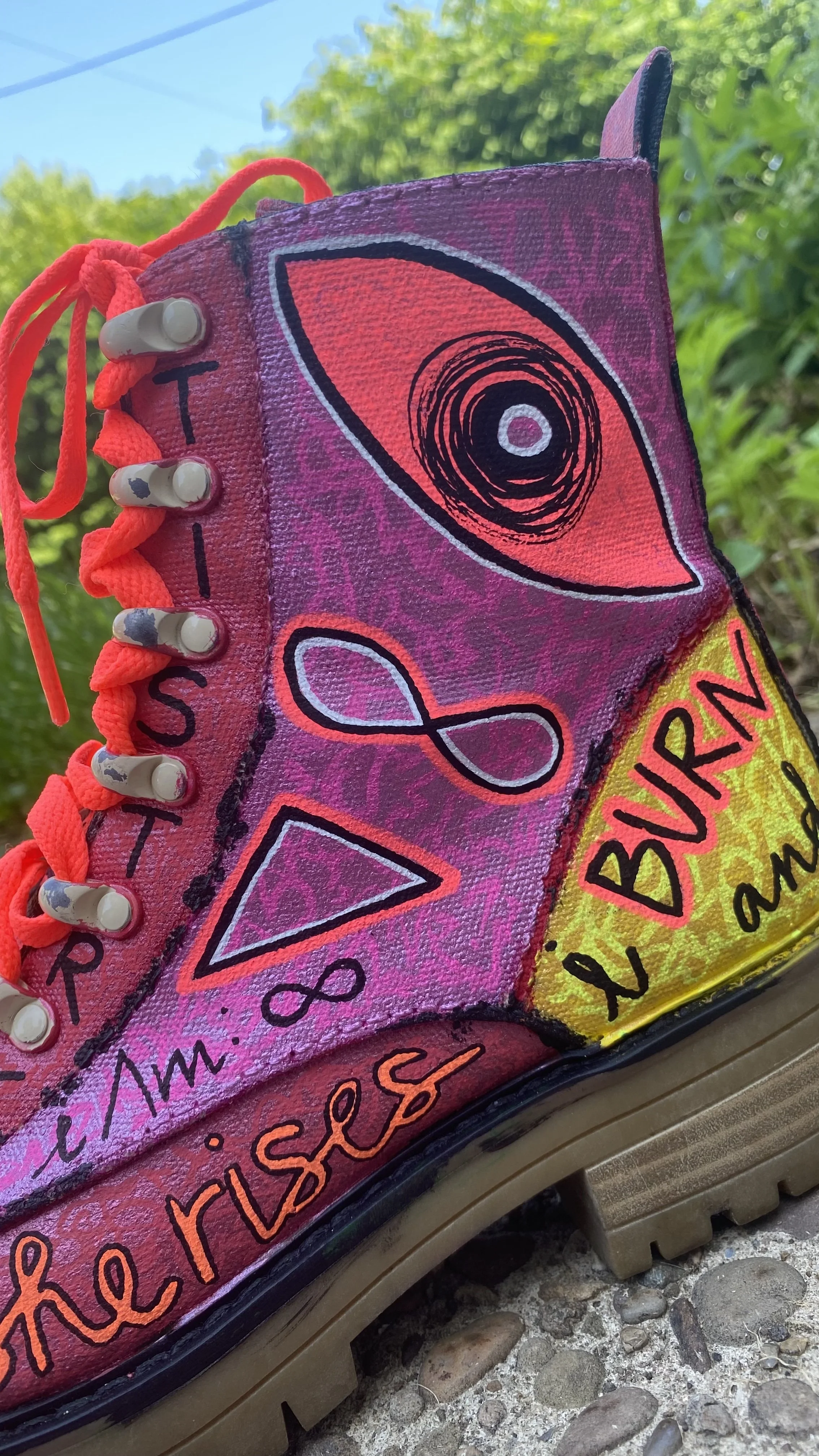 phoenix boots (left closeup), 2025 // acrylic