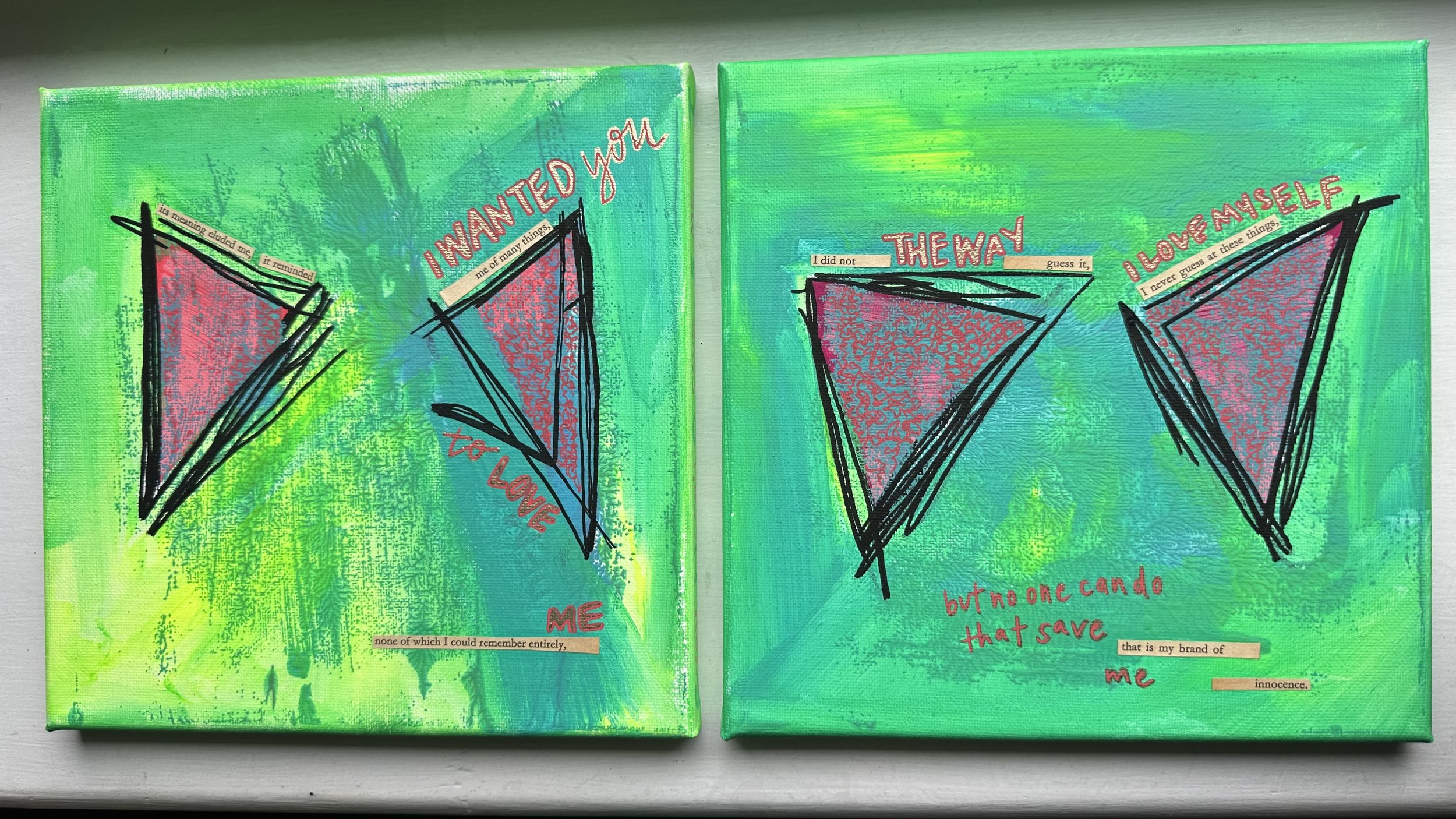 alien desires, 2025. paper & acrylic on canvas. AVAILABLE