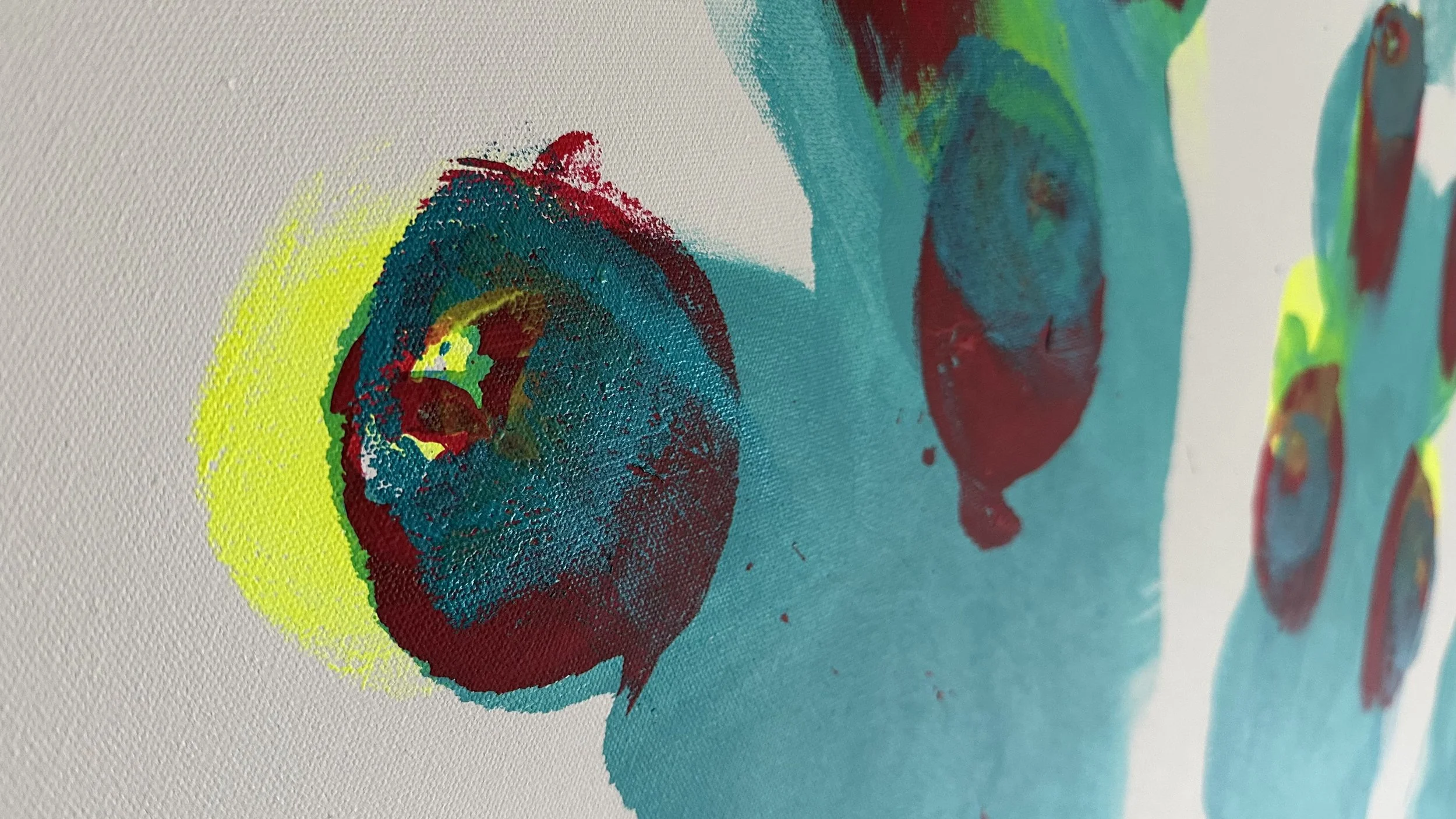 exorcism (closeup), 2025. acrylic on canvas. AVAILABLE