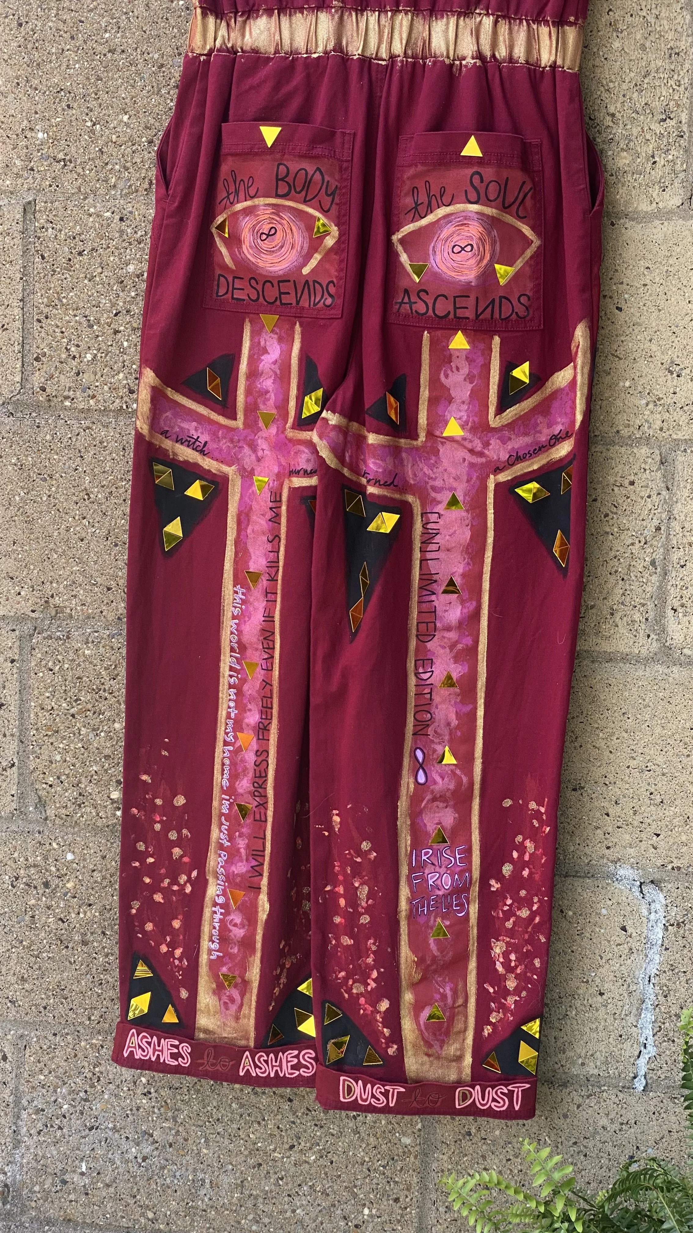 phoenix jumpsuit (back legs), 2025 // acrylic & mirrors