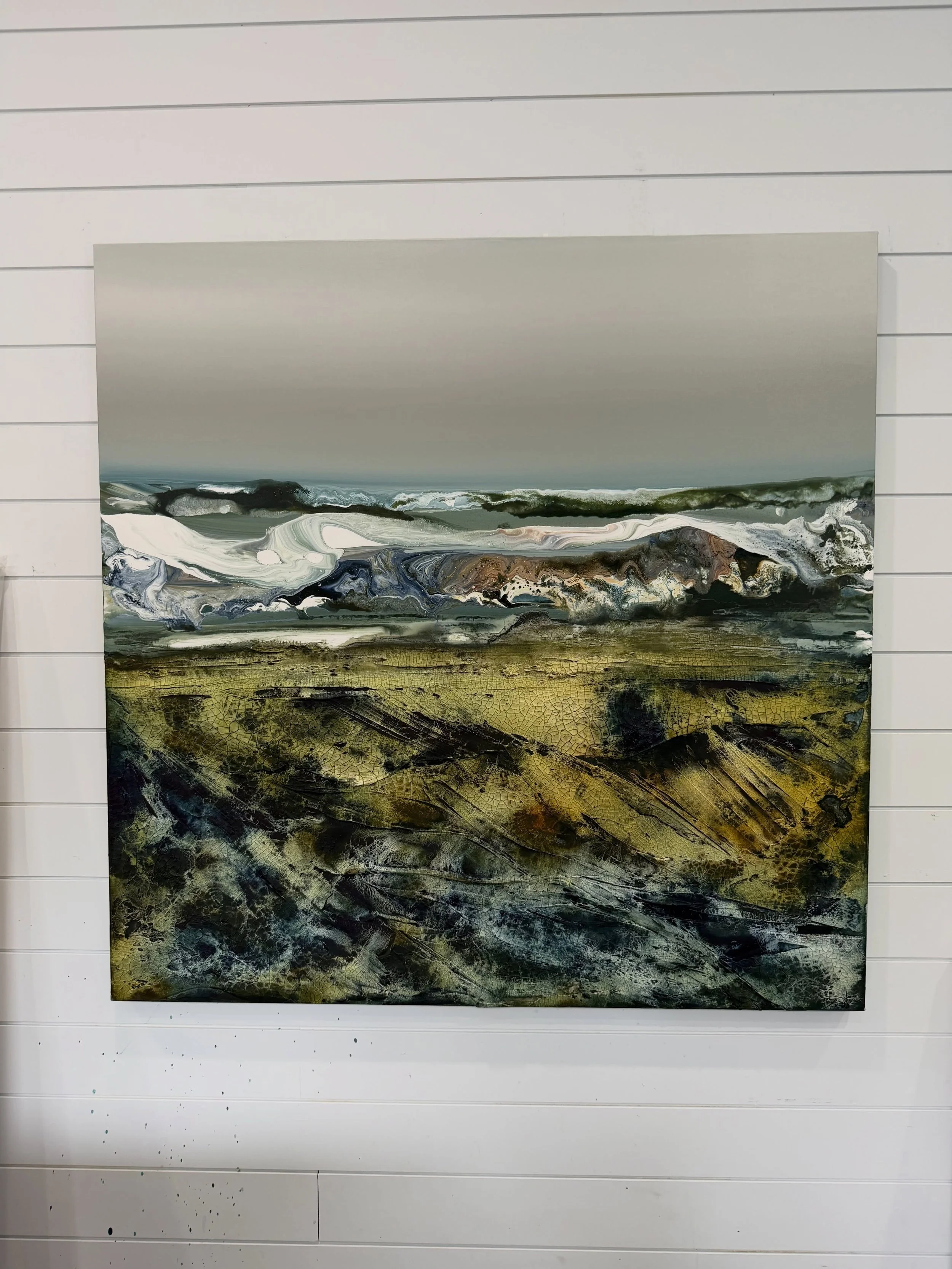 One of my latest larger works landed at @canvasgalleryto last week! 😁🎨

Measuring 48&rdquo; x 48&rdquo;, this big guy is now available at the gallery in Toronto!

There&rsquo;s a lot to explore in this one, with plenty of texture, layers and little