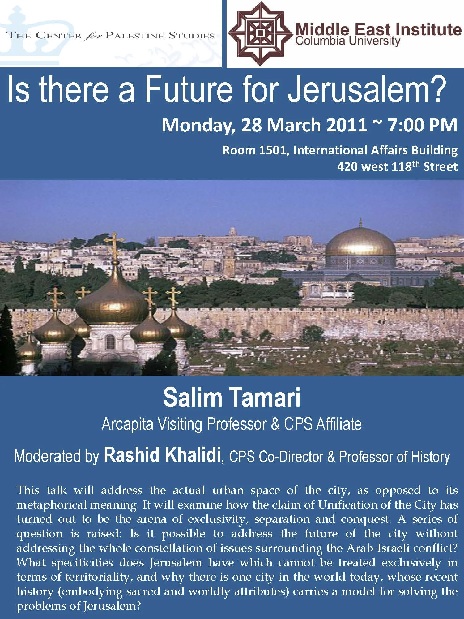 Is There a Future for Jerusalem?