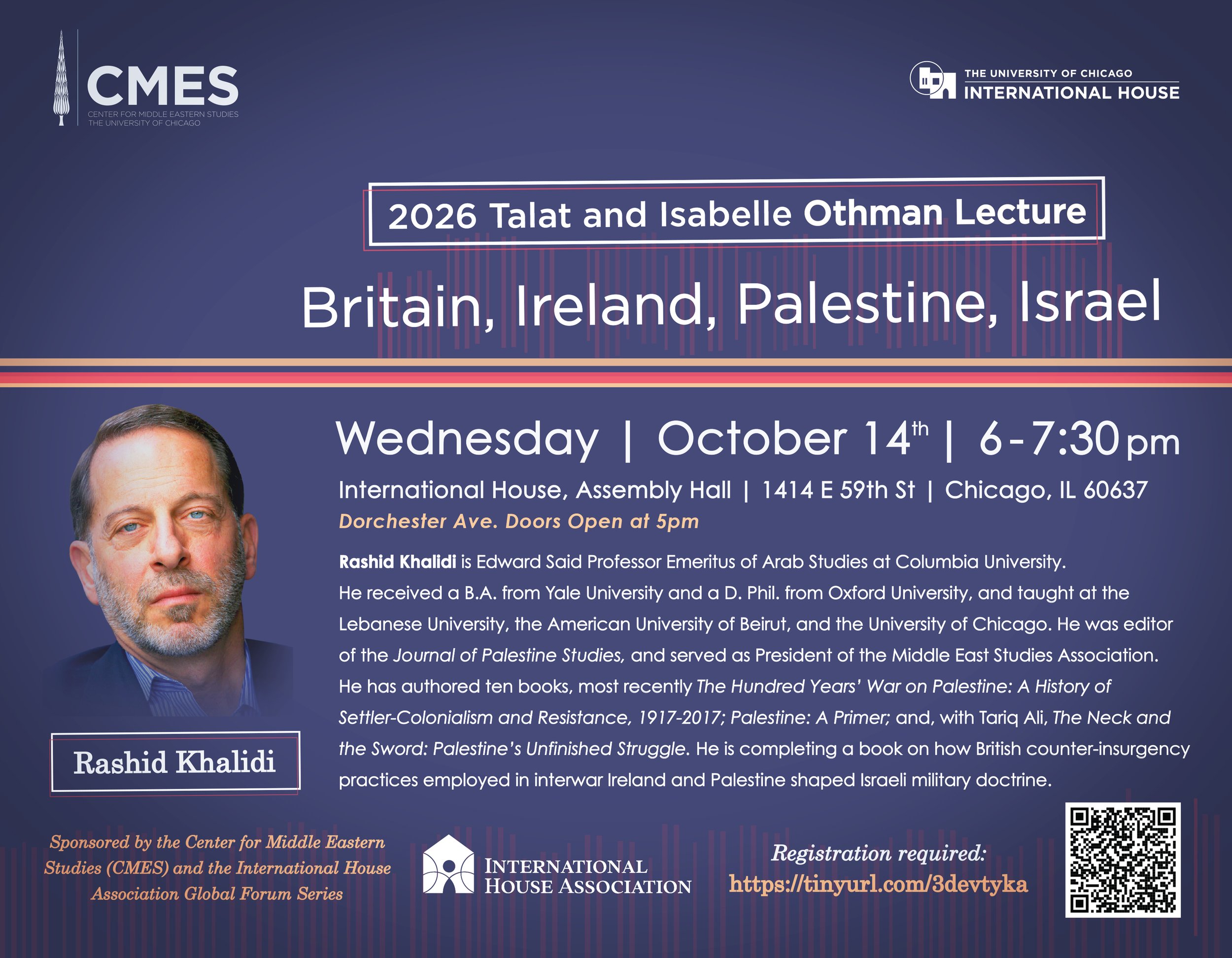 ATTEND | Britain, Ireland, Palestine, Israel w/ Rashid Khalidi 10/14/26