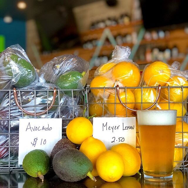 🥑Check out some new things we have going on! 🍓

Skip the grocery store and pick up some farm fresh produce and delicious beer for this hot day! &bull;Produce Box: call to reserve your box at Hopsaint for this Saturday. &bull;Avocados (bag of 5) $10