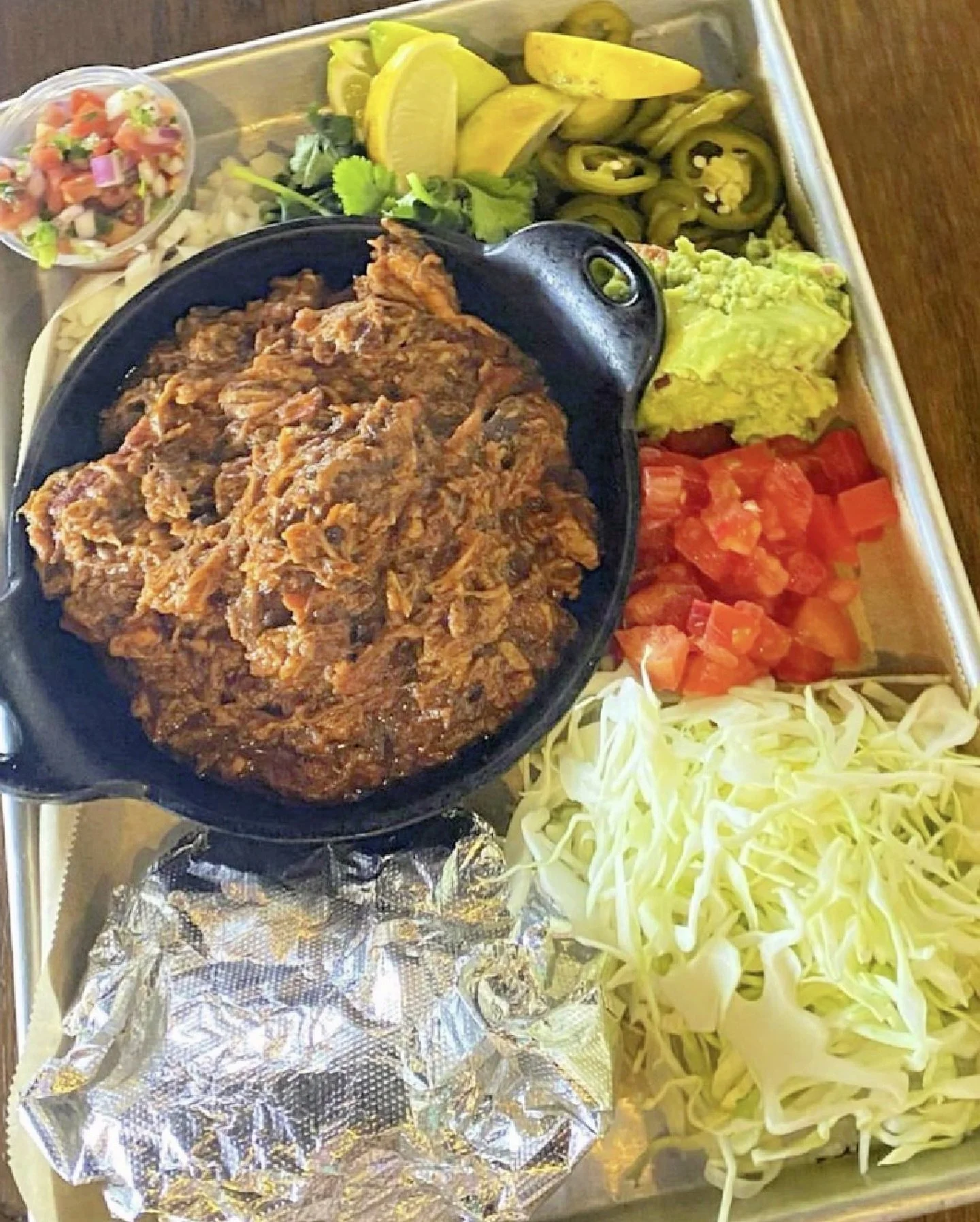 It&rsquo;s in your hands. Hopsaint&rsquo;s Tuesday carnitas plate has all the fixings for a taco your way.  1/2  pound pulled pork, Ranchero sauce, tomatoes, onions, cilantro, pickled jalapeños, cabbage and corn tortillas. Served around 1PM.
#hopsai