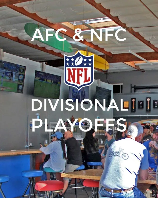 Pack snacks and head to The Ditch Taproom for the NFL Divisional playoffs. We've got 4 TVs and lots of beer. 
📍 1954 Del Amo Blvd, Torrance
1: 30 PM Buffalo @  Denver
5:00 PM San Francisco @ Seattle
... on at the brewpub too!

 #hopsaintbrewingcompa