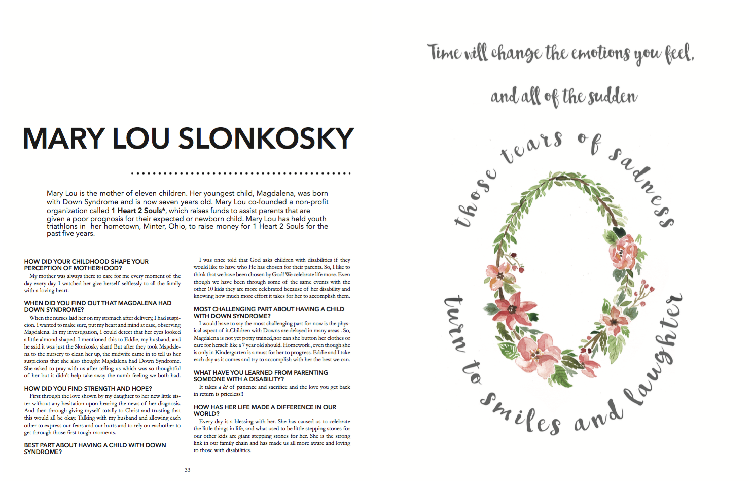 Chosen | Sample magazine spreads