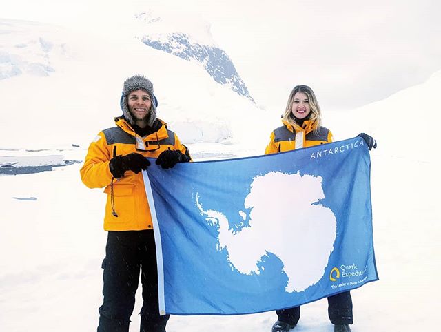 She made it into the 7th continent club! #zenluxurytravel #travel #adventure #bucketlist #antarctica #snowing