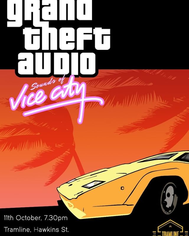 Not long to go until our next Grand Theft Audio gig! Hitting @tramlinedublin  on October 11th to play some serious 80s classics and all the best tunes from the Vice City soundtrack!