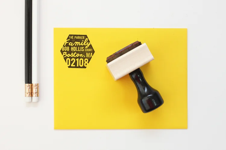 Return Address Stamps — When it Rains Paper Co. | Colorful ...