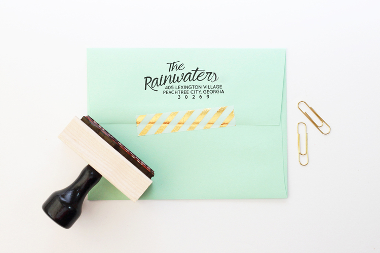 Couples Self-Inking Return Address Stamp — When it Rains Paper Co.   Colorful and fun paper goods, office supplies, and personalized gifts.