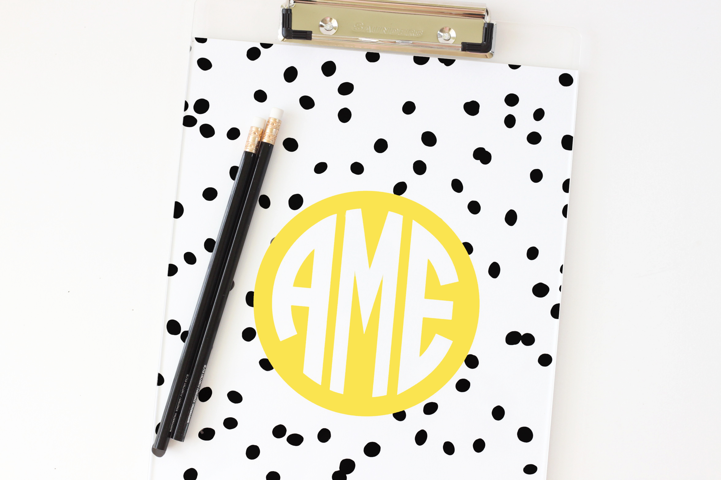 Monogram Acrylic Clipboard