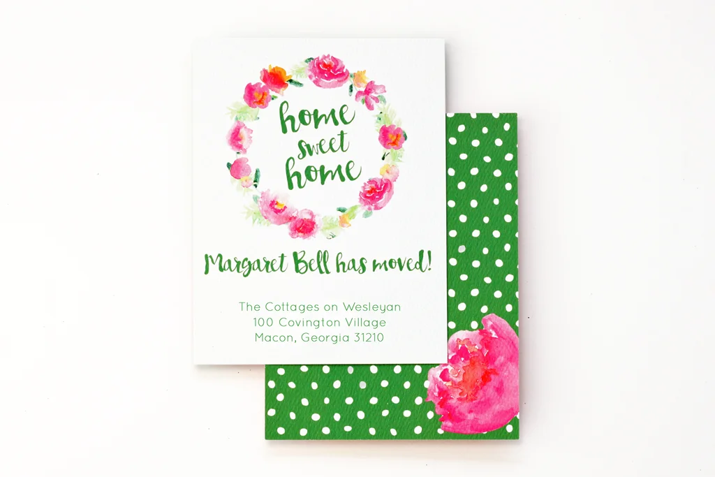 Floral Change of Address Cards