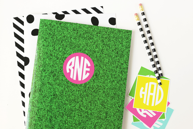 Monogram Envelope Stickers — When it Rains Paper Co.  Colorful and fun  paper goods, office supplies, and personalized gifts.