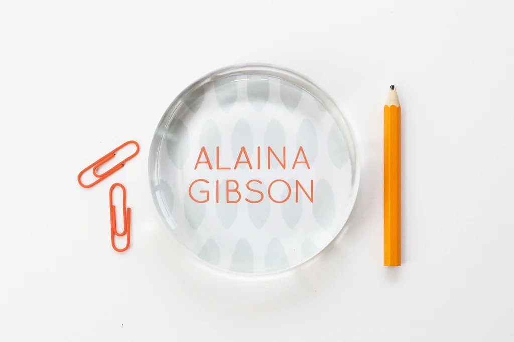 Grey Ikat Paperweight