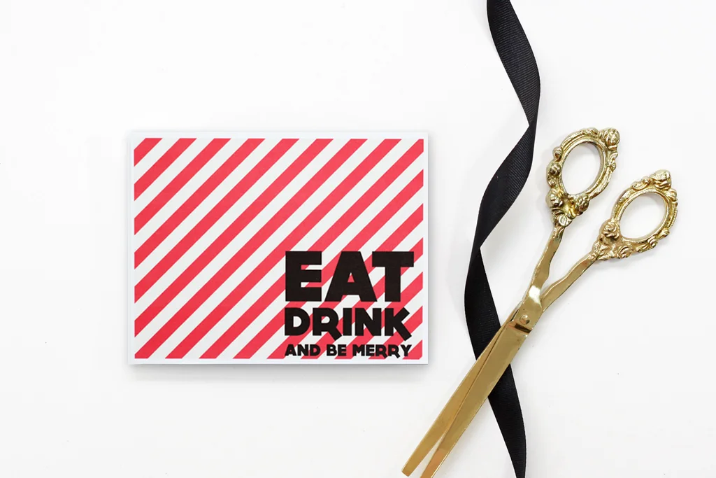Eat, Drink, and Be Merry Christmas Card