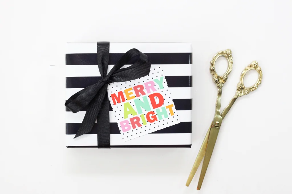 Merry and Bright Holiday Gift Tags