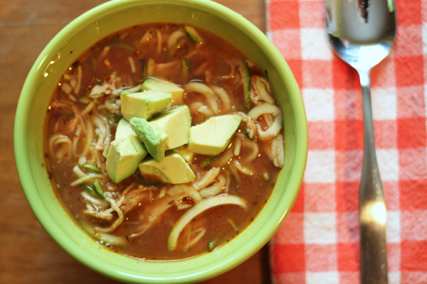 SkinnyTaste: Chipotle Chicken Zoodle Soup — When it Rains Paper Co ...
