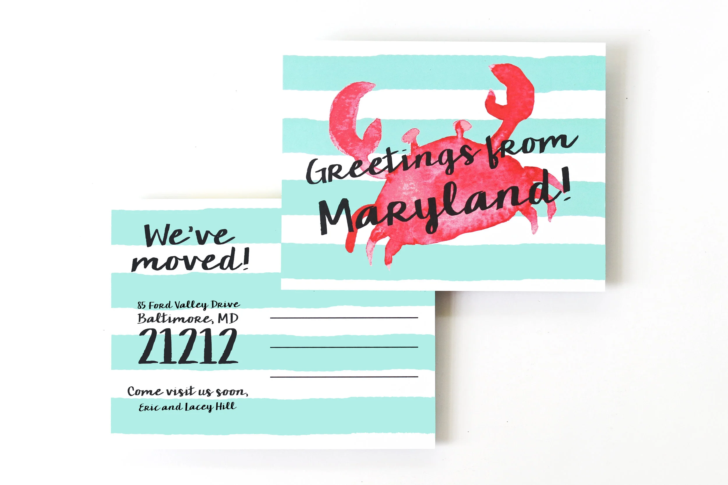 Maryland Moving Announcement Postcards