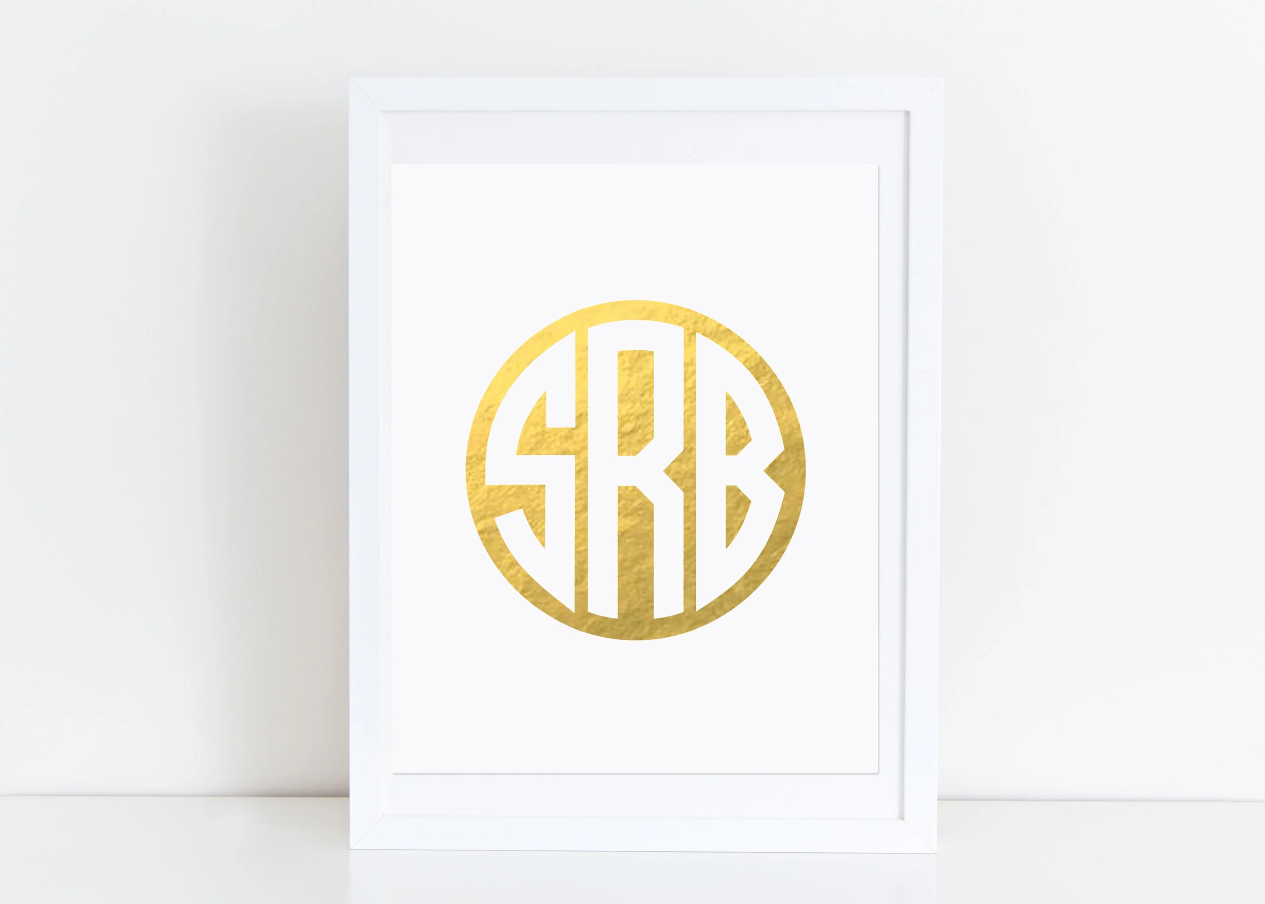 Gold Foil Monogram Print