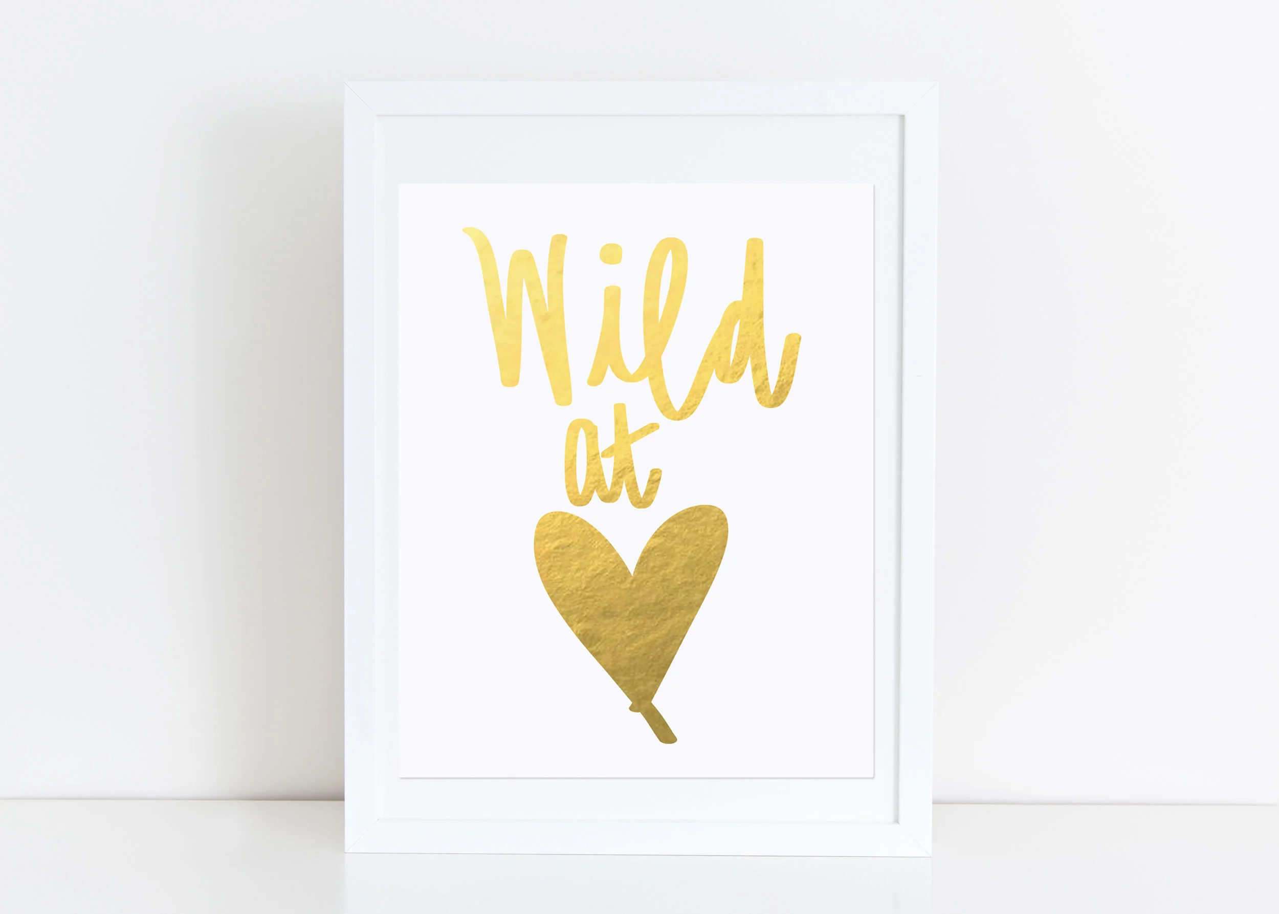Gold Wild at Heart Print