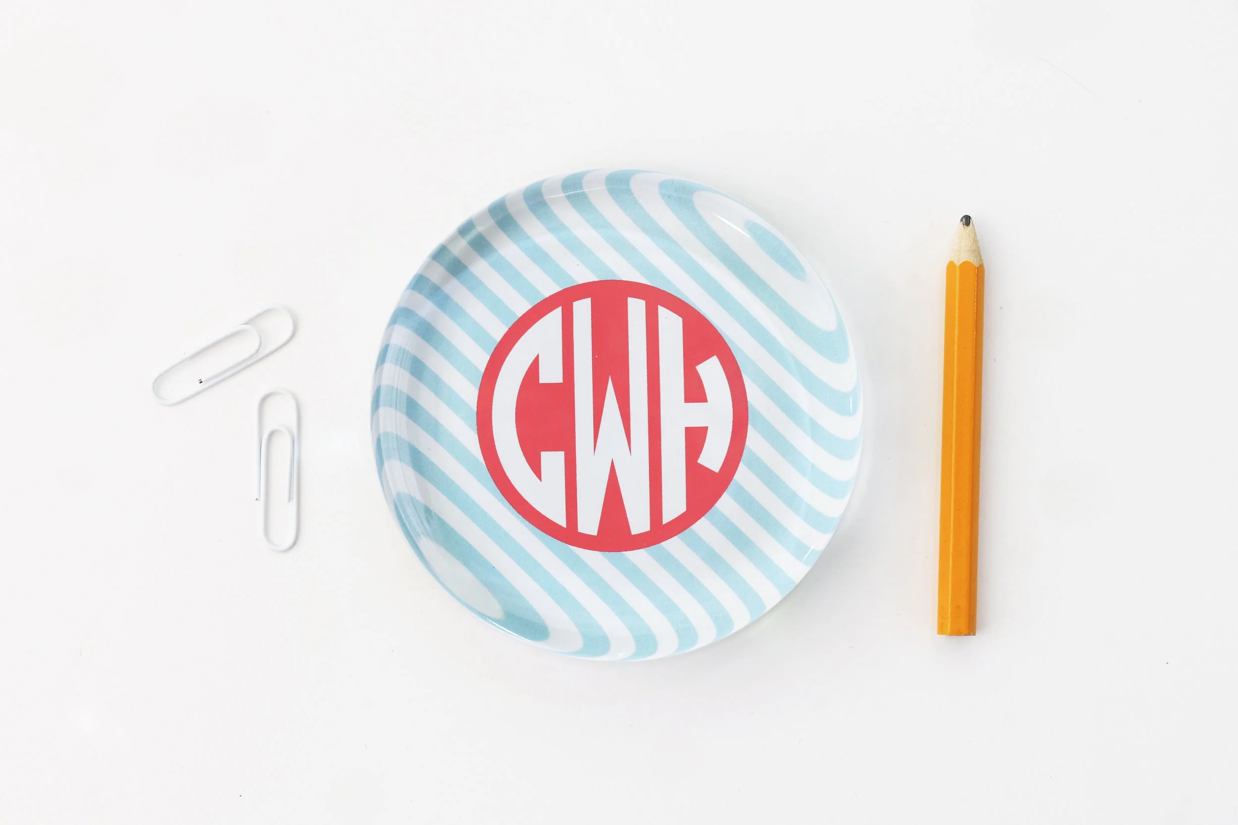 Preppy Monogram Paperweight